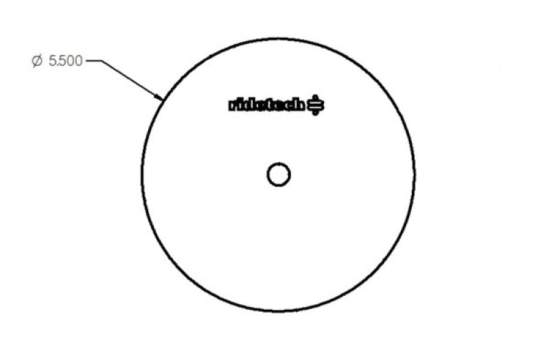 Ridetech Air Spring Patten Plate 1/8in Thick 5.5in OD - Single