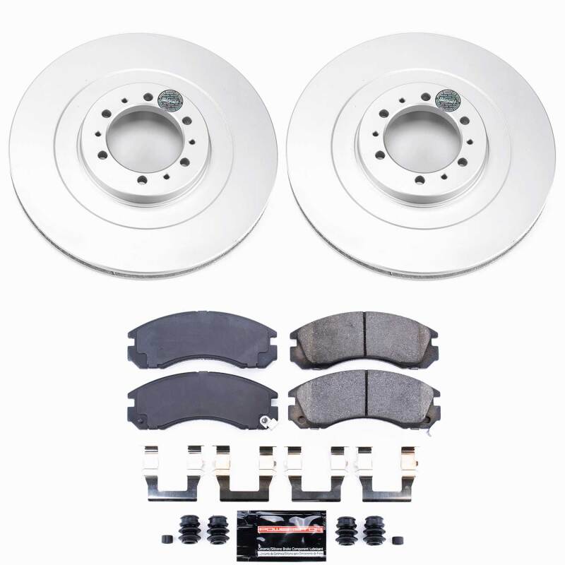 Power Stop 00-04 Mitsubishi Montero Sport Front Z23 Coated Brake Kit