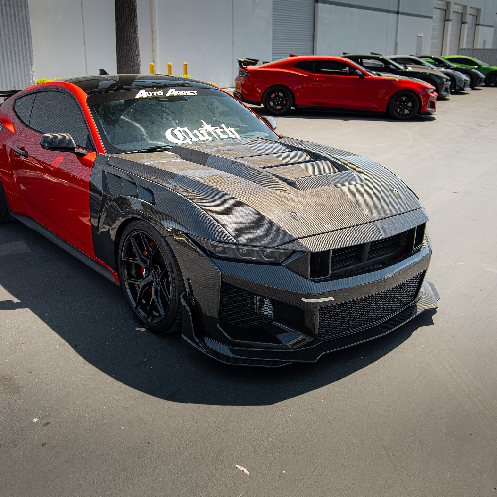 2026 Ford Mustang S650 double sided dry carbon fiber Heritage SC bumper conversion kit