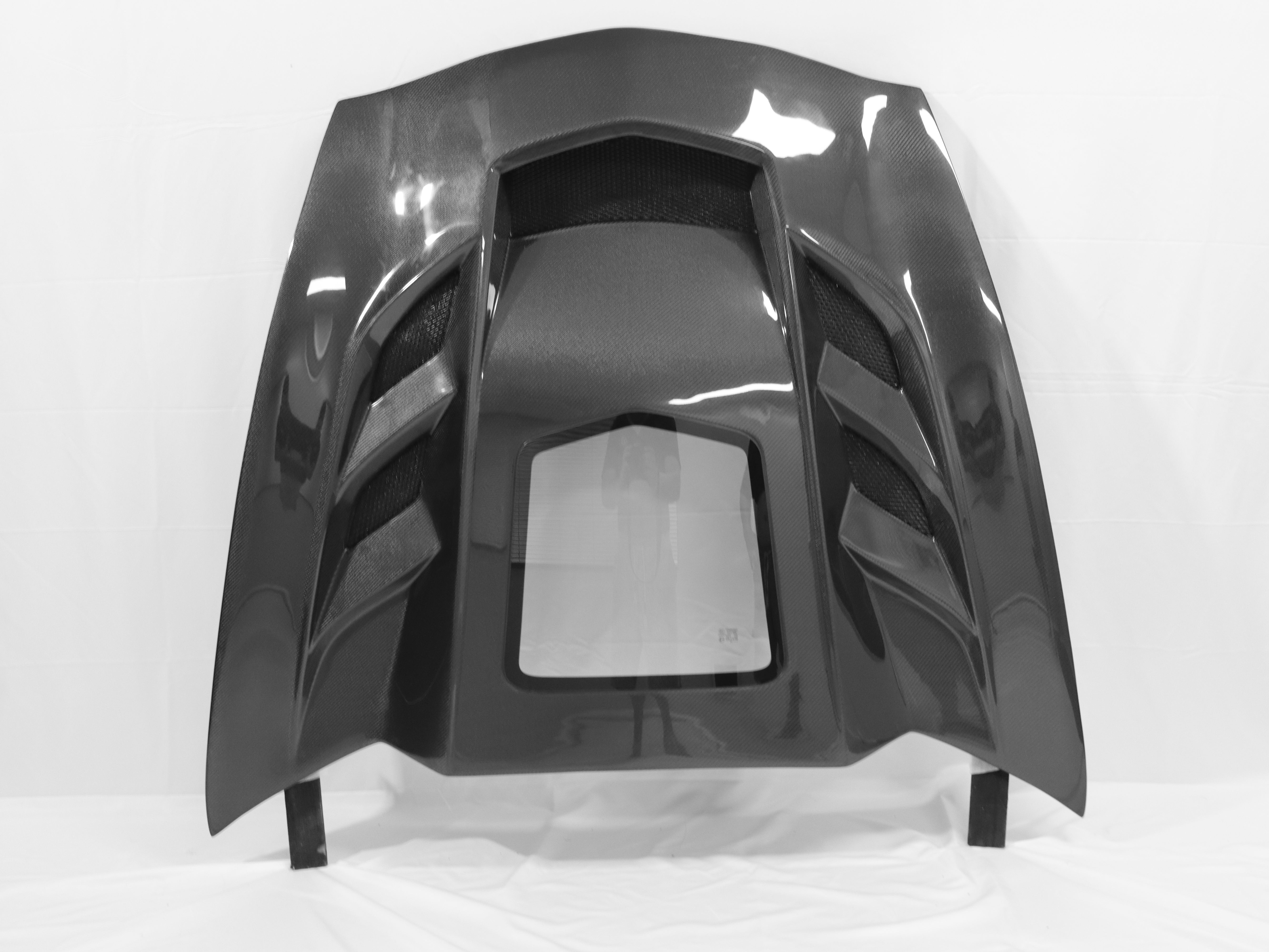 2014-2019 Corvette C7 Type-VS1 Double Sided Carbon fiber Vented Style Hood W/ Window For Stingray, Z51, Grand Sport, Z06