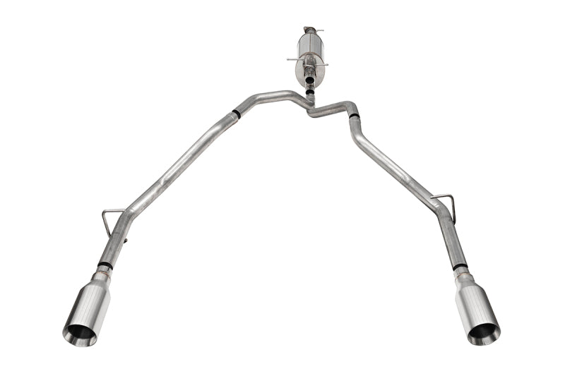 Corsa 25-26 Ram 2.5in Stainless Steel Sport Cat-back Dual Rear Exit 5.0in Polished Tip