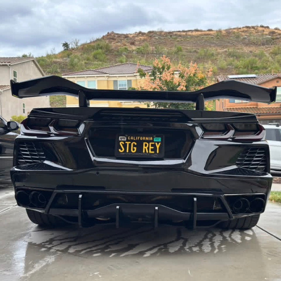 2020-2027 C8 Rear Diffuser Module Shark Fins for Grand Spot/E-Ray/Stingray