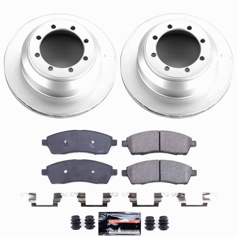 Power Stop 99-04 Ford F-350 Super Duty Rear Z23 Coated Brake Kit