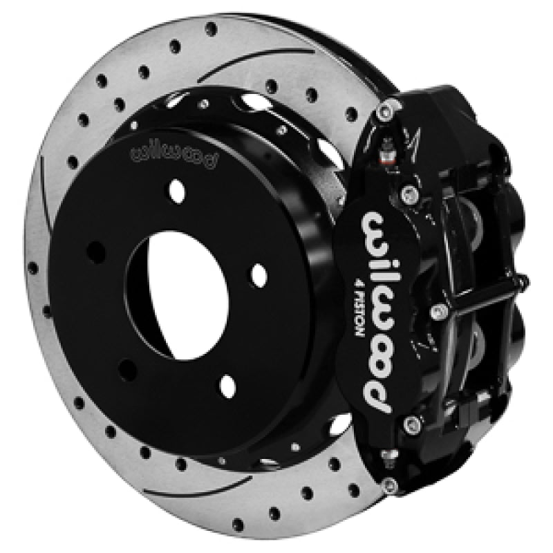 Wilwood 88-98 Chevy Silverado Superlite 4R 12.88x1.10in Drill/Slot Rear Drum to Disc Conv. - Black