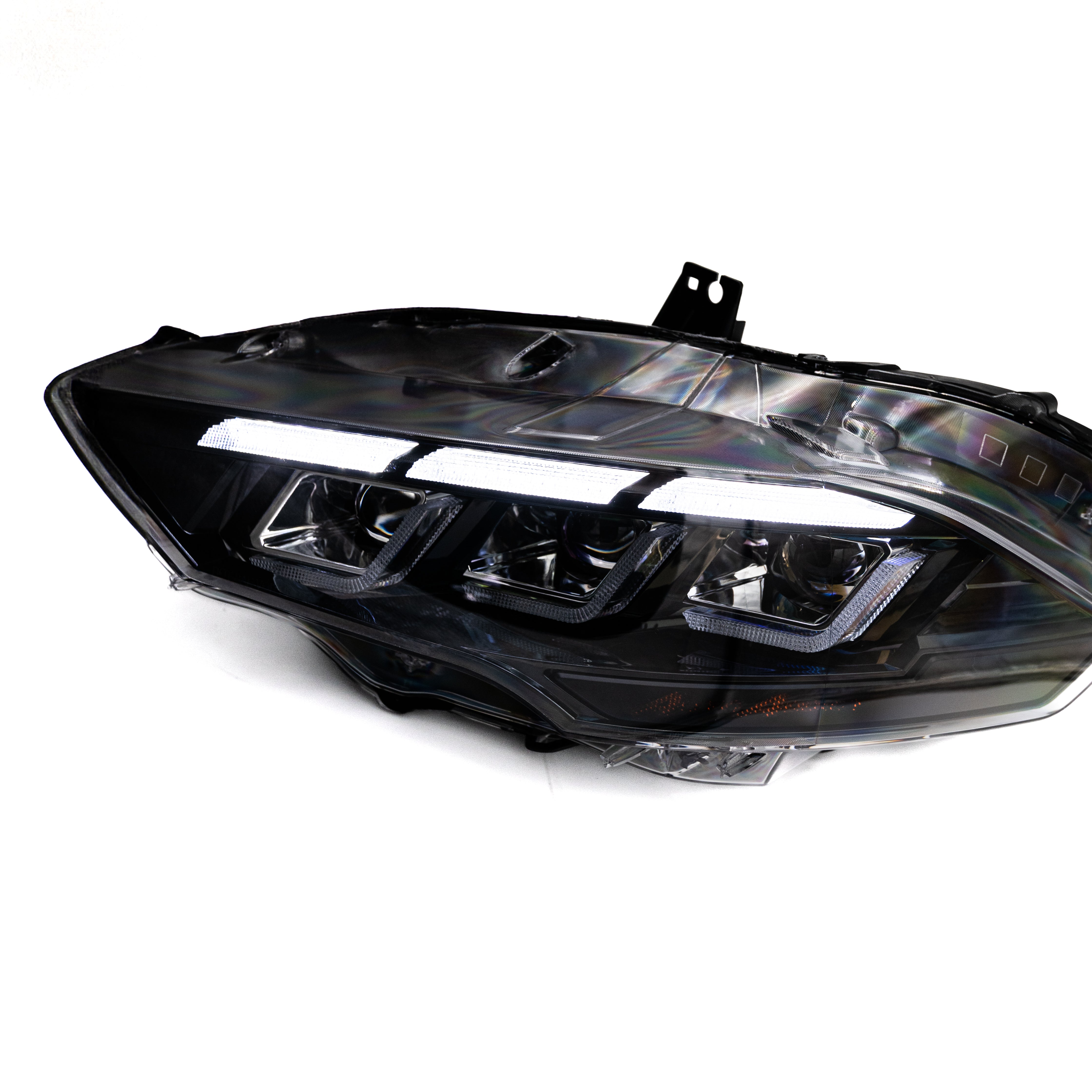 2018-2023 Ford Mustang Projector Headlights S650 Style LED Amber Sequential Turn Signals