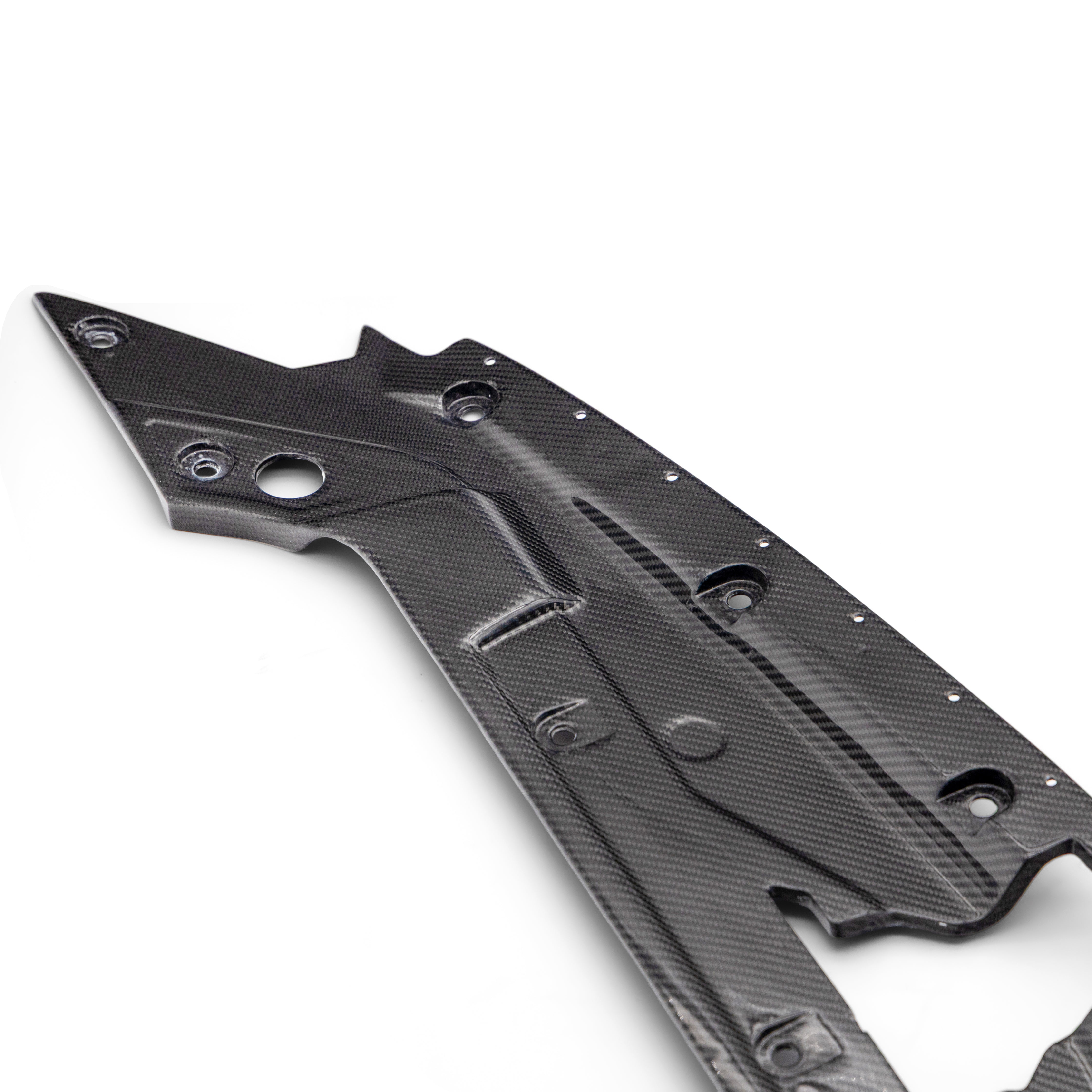 2021-2025 Cadillac CT5-V Blackwing Engine Panel Trim Radiator Cover Gloss Carbon Fiber 3pc Kit