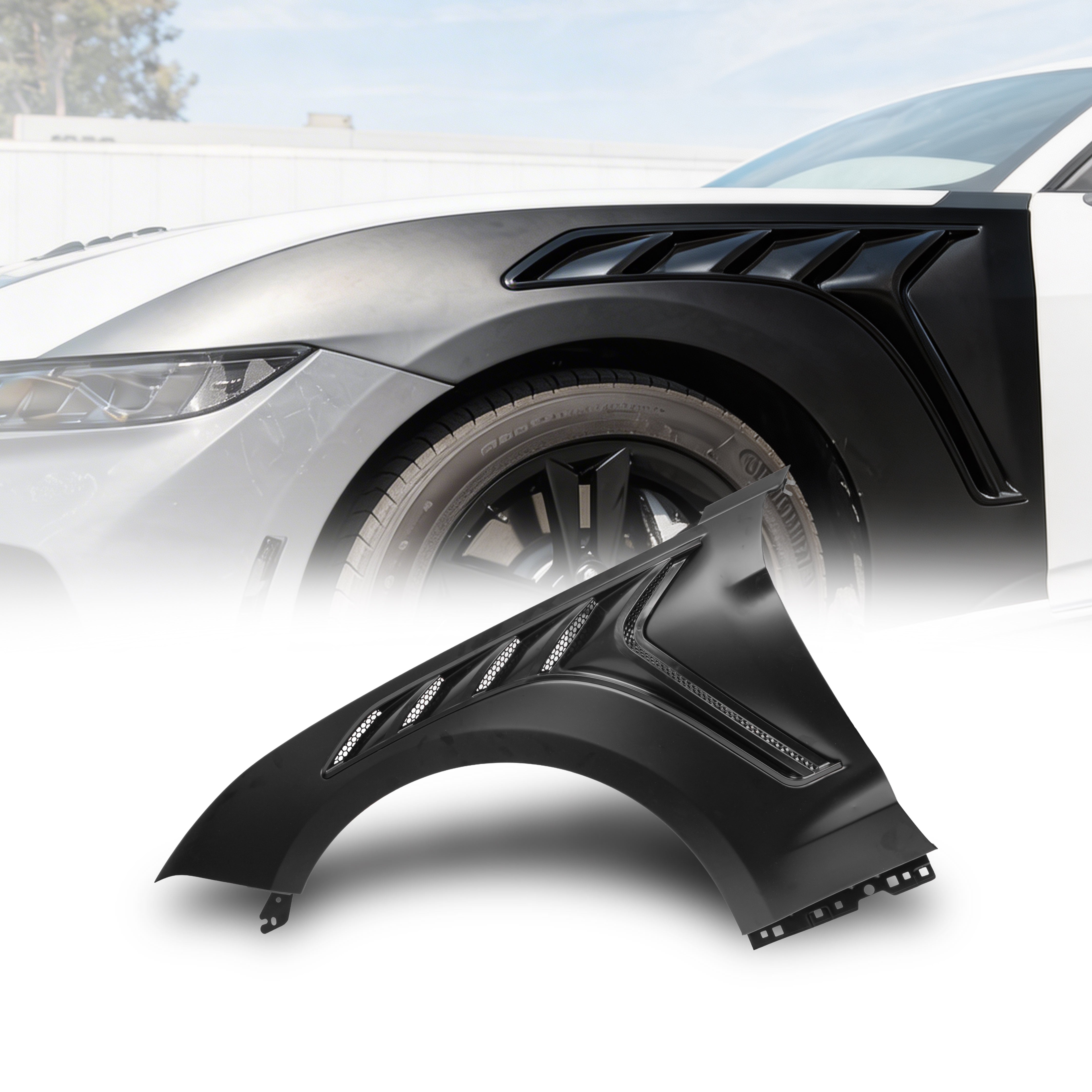 2024–2026 Mustang S650 EcoBoost / GT Type-GTD Aluminum Fenders w/ Functional Vent (Pair)