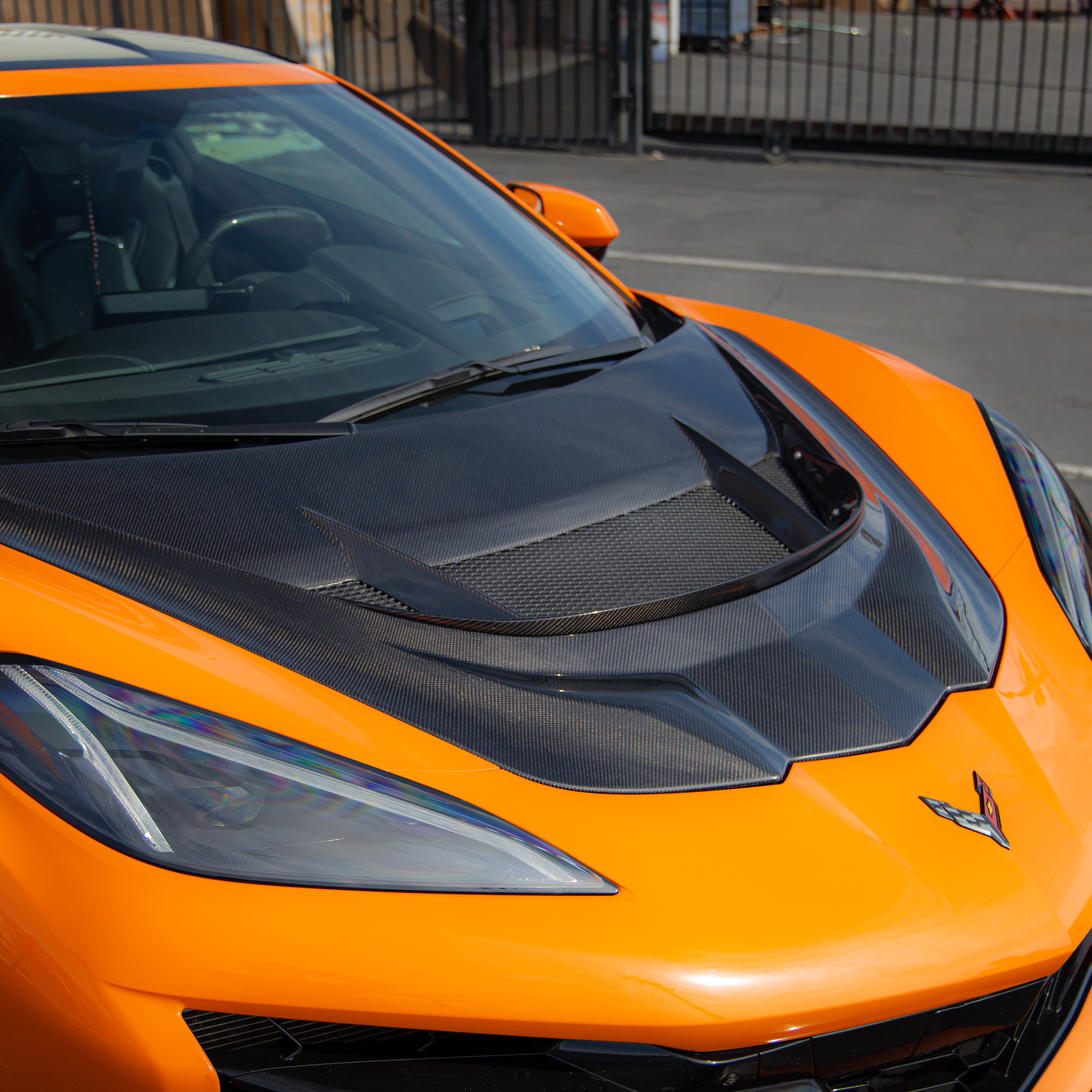 2020-2025 Corvette C8 Type-ZR1 Double Sided Carbon Fiber 2pc Hood For Stingray/Z06/E-Ray