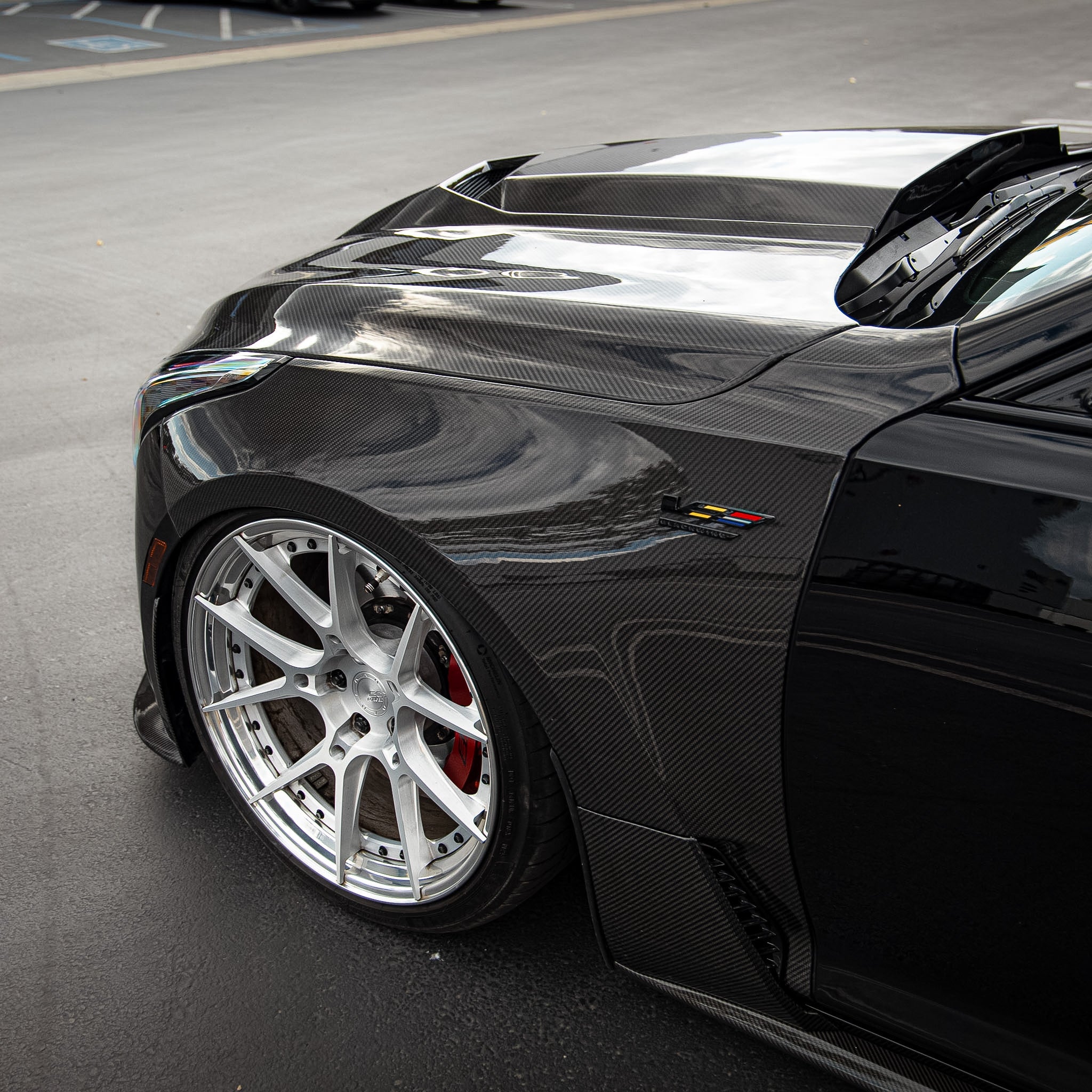 2020-2026 Cadillac CT5/V-Blackwing Type-OE 4pc Fenders Pre-Preg Double Sided Carbon Fiber