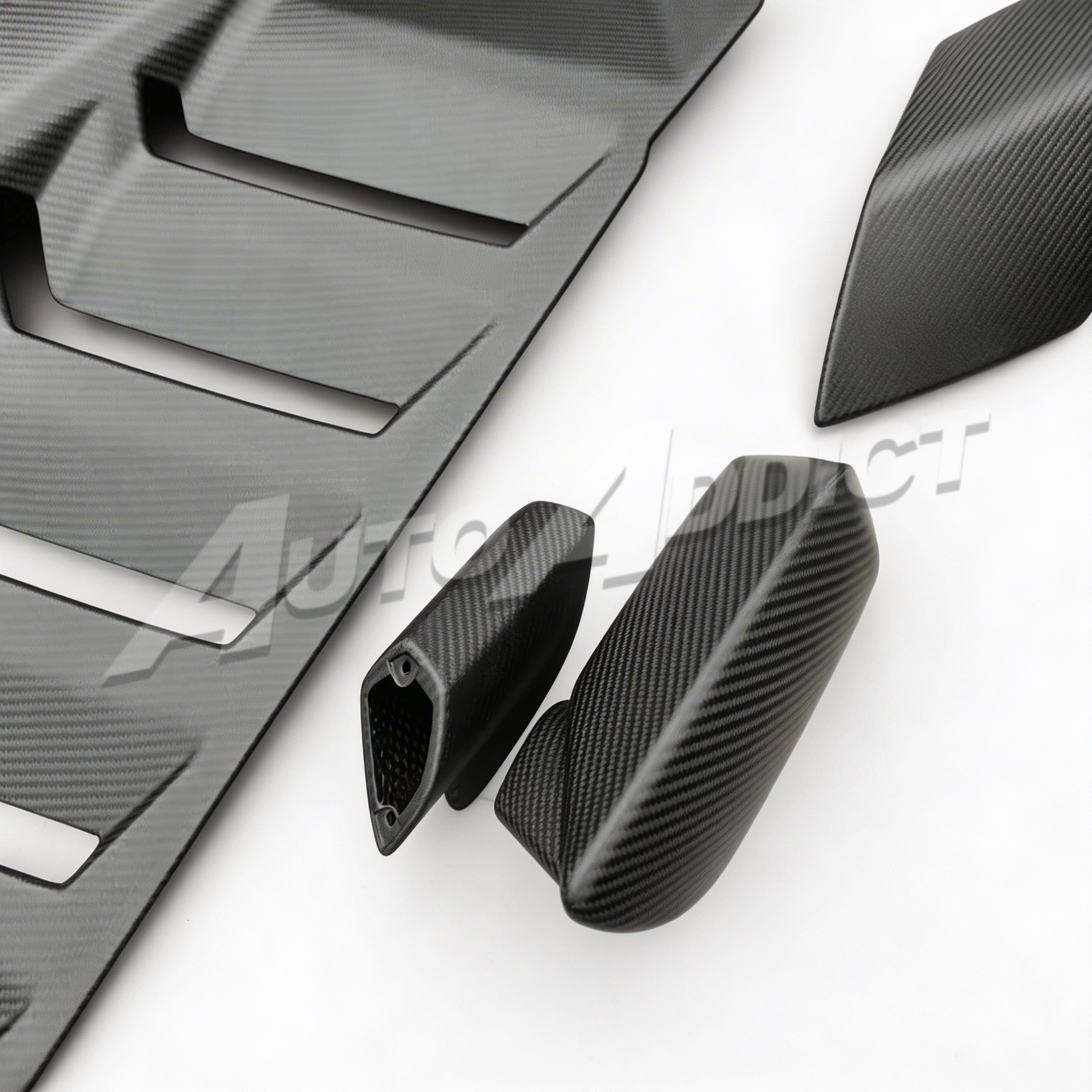 STO Lamborghini Huracan Dry Carbon Fiber Mirror Caps Full Replacement 4pc Kit