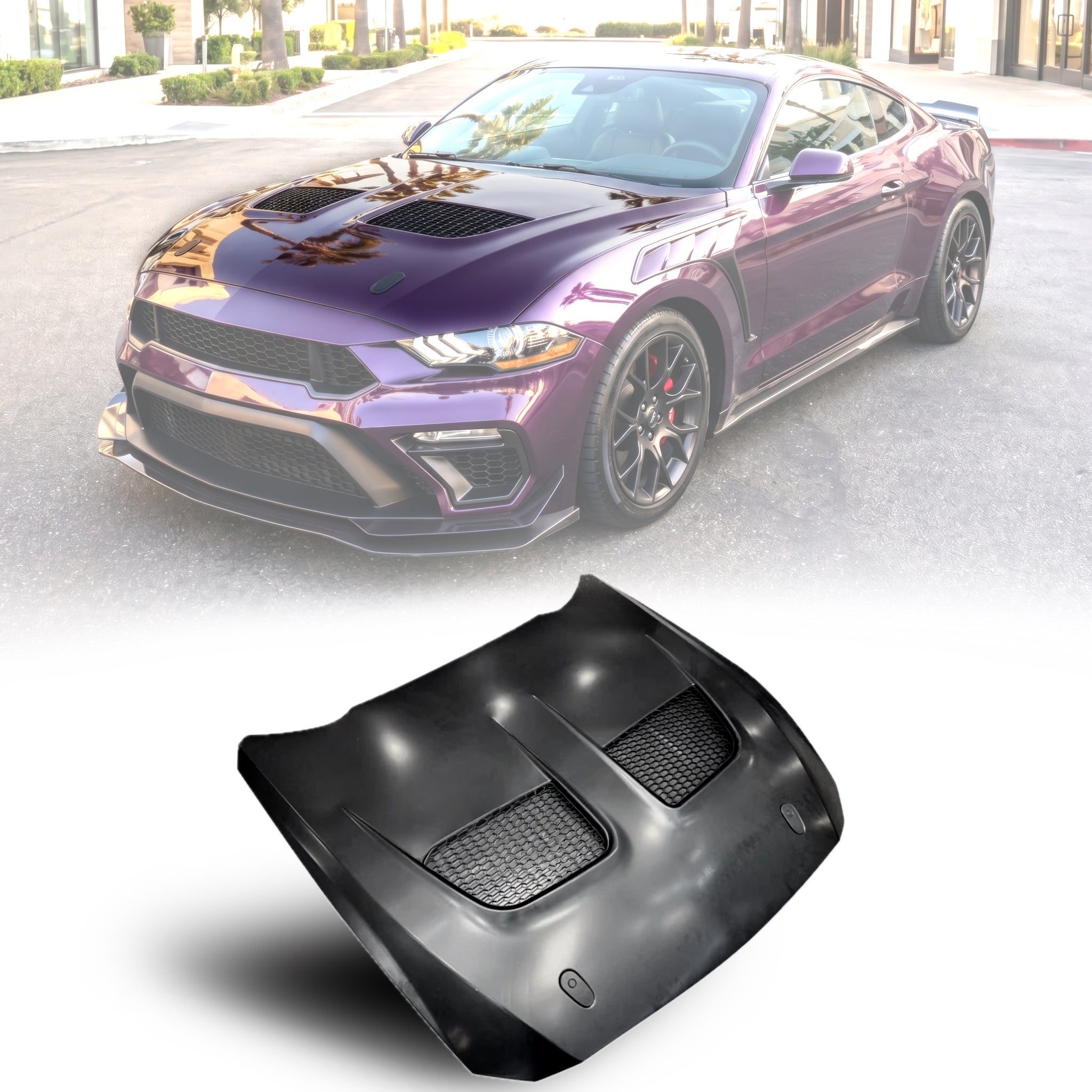2018-2023 Mustang S550 Type-GTD Aluminum Hood For GT/EcoBoost