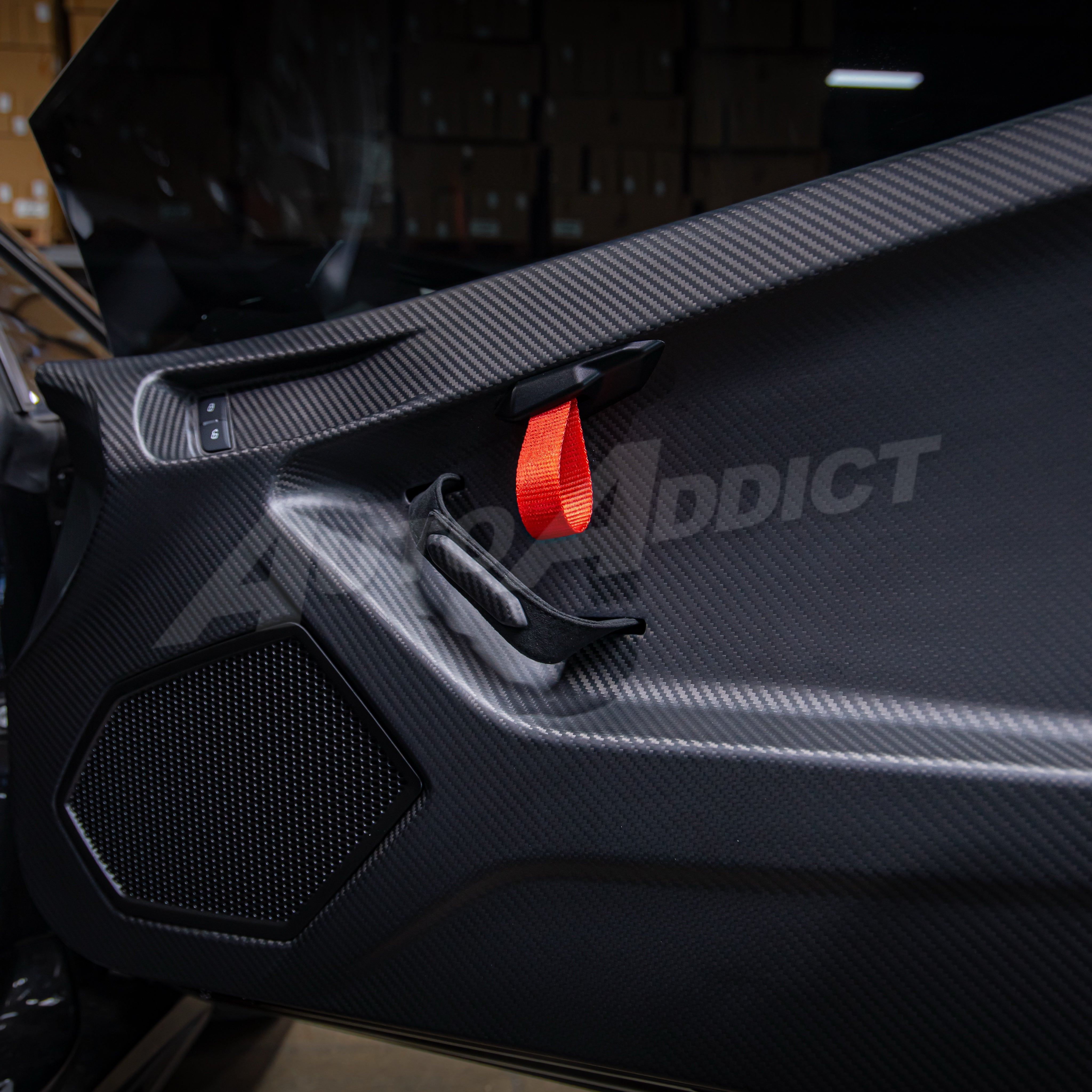 STO Lamborghini Huracan Dry Carbon Fiber Interior Door Panels w/ Brackets