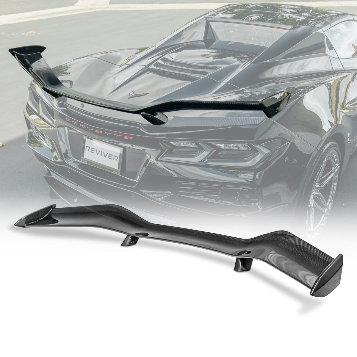 2023-2026 C8 Corvette Z06/E-Ray/Grand-Sport Z07 Rear Spoiler Carbon Fiber 1pc