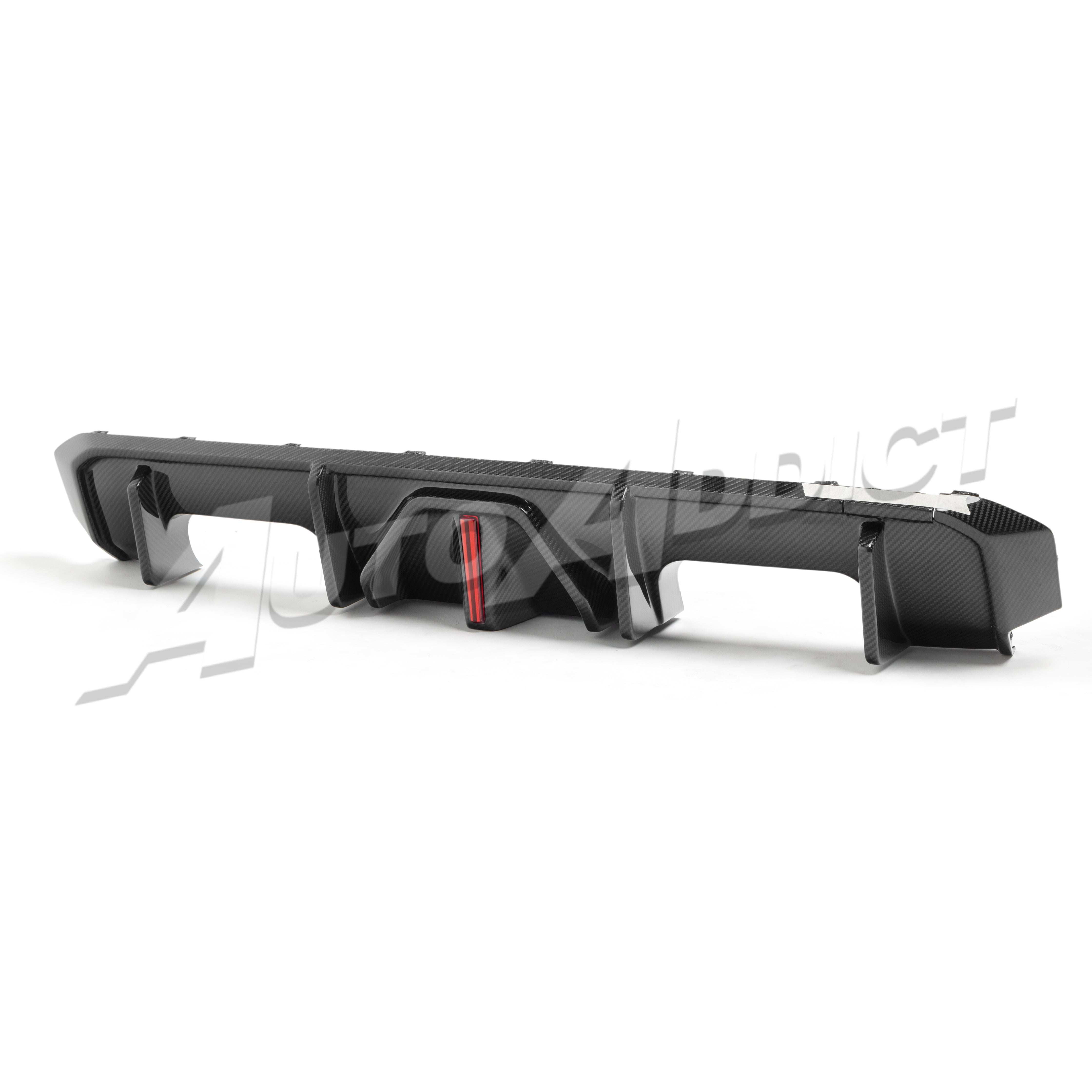 2021-2026 BMW G82 G83 M4 Dry Gloss Double Sided Carbon Fiber Type-F1 Shark Fins Rear Diffuser