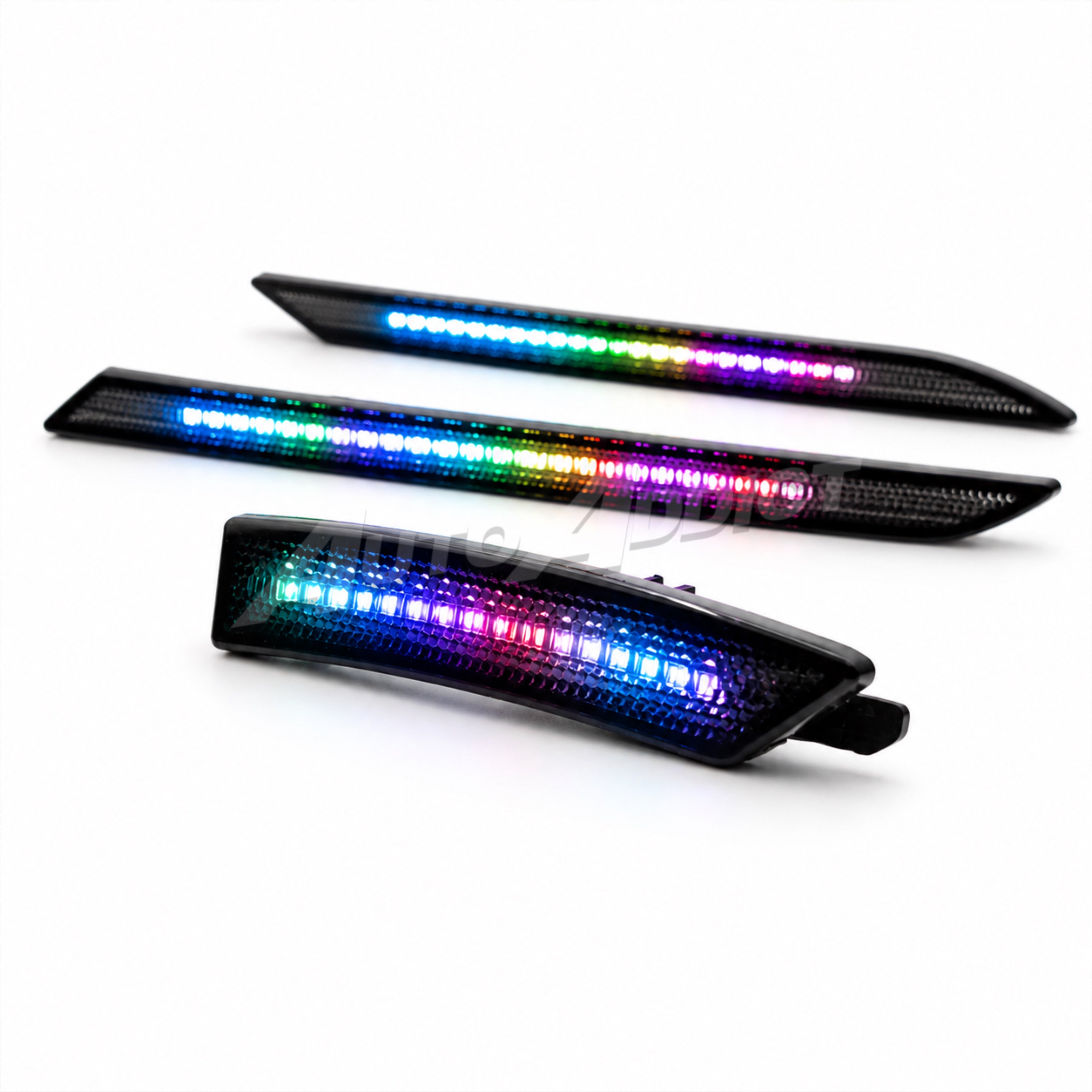 2024-2026 Mustang S650 RGB Bluetooth Dynamic Animation LED Side Markers w/ Rear Diffuser Reflector 6pc Kit