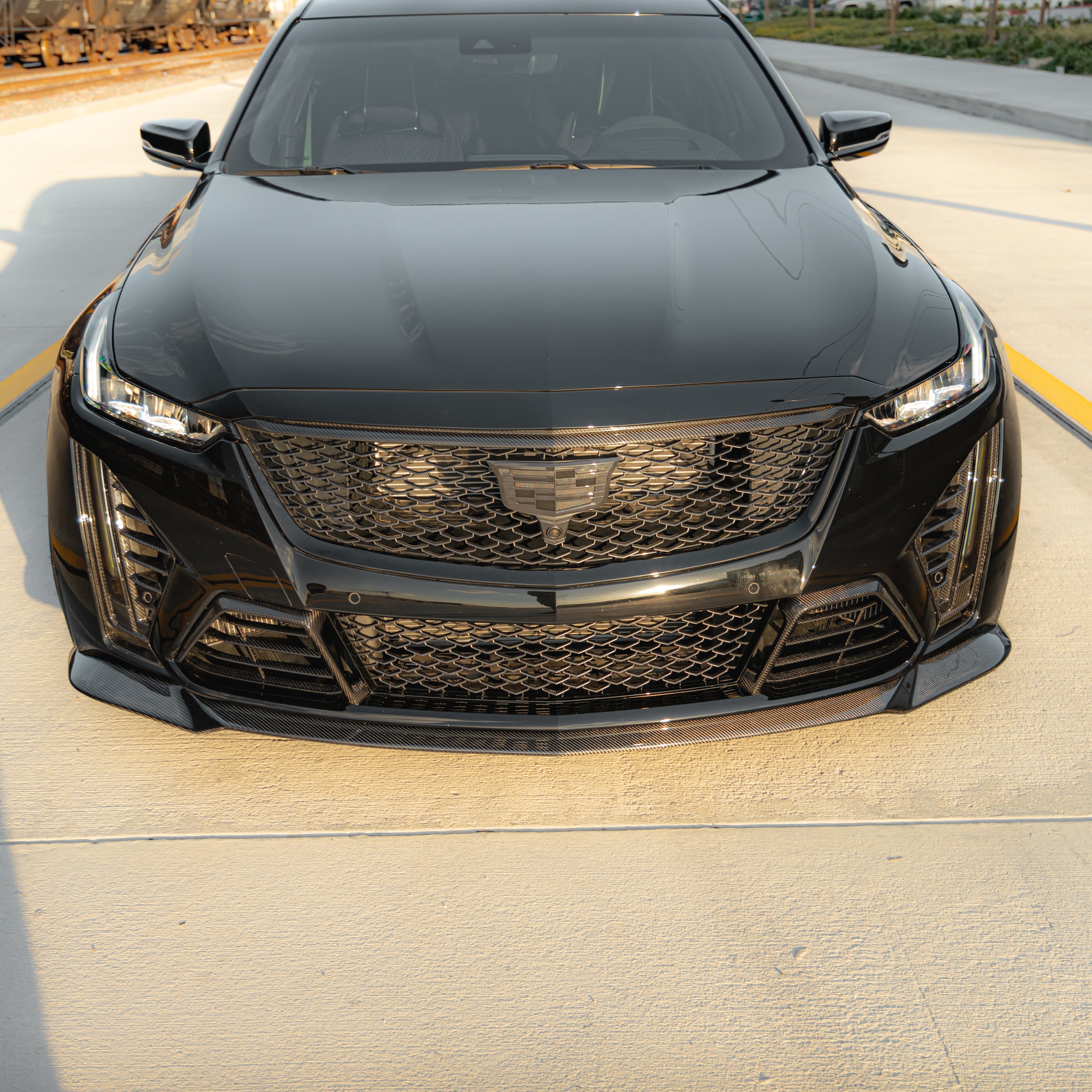2022-2026 Cadillac CT5-V Blackwing Gloss Carbon Fiber Front Chin Splitter