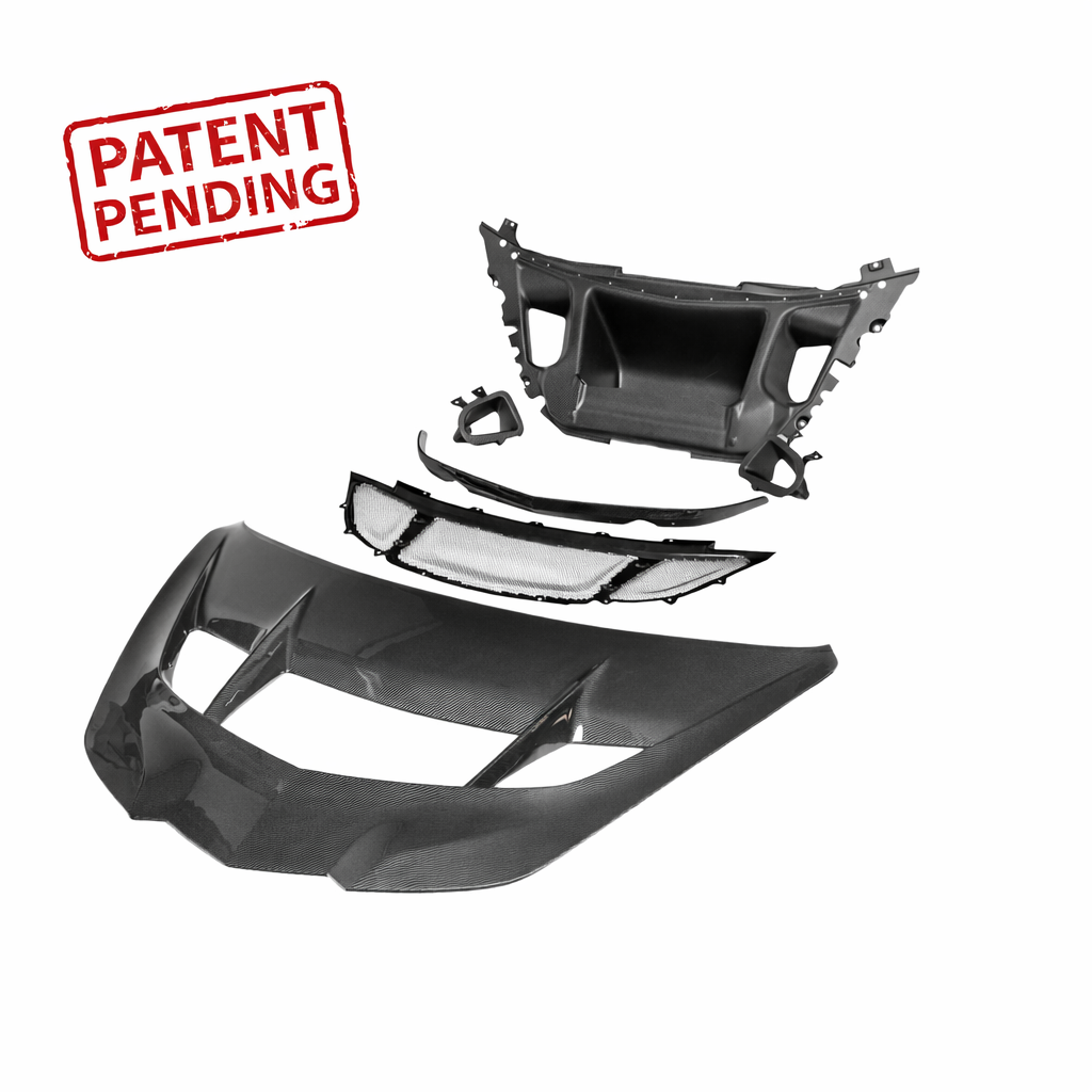 Auto Addict USA 2025-2026 Corvette C8 ZR1 ZR1X 6PCS dry carbon fiber hood system