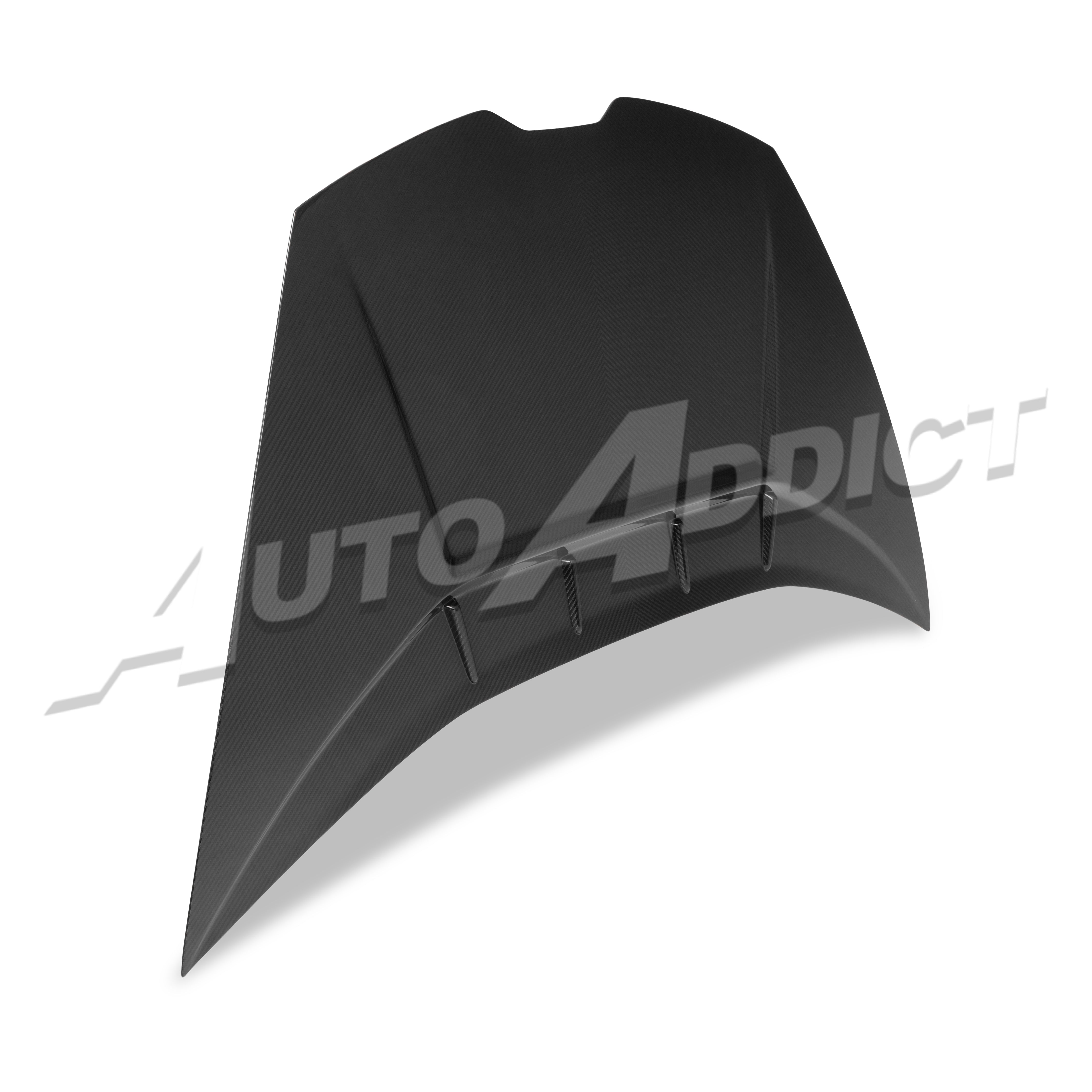 Auto Addict USA Huracan dry double sided carbon fiber hood exterior gloss finish
