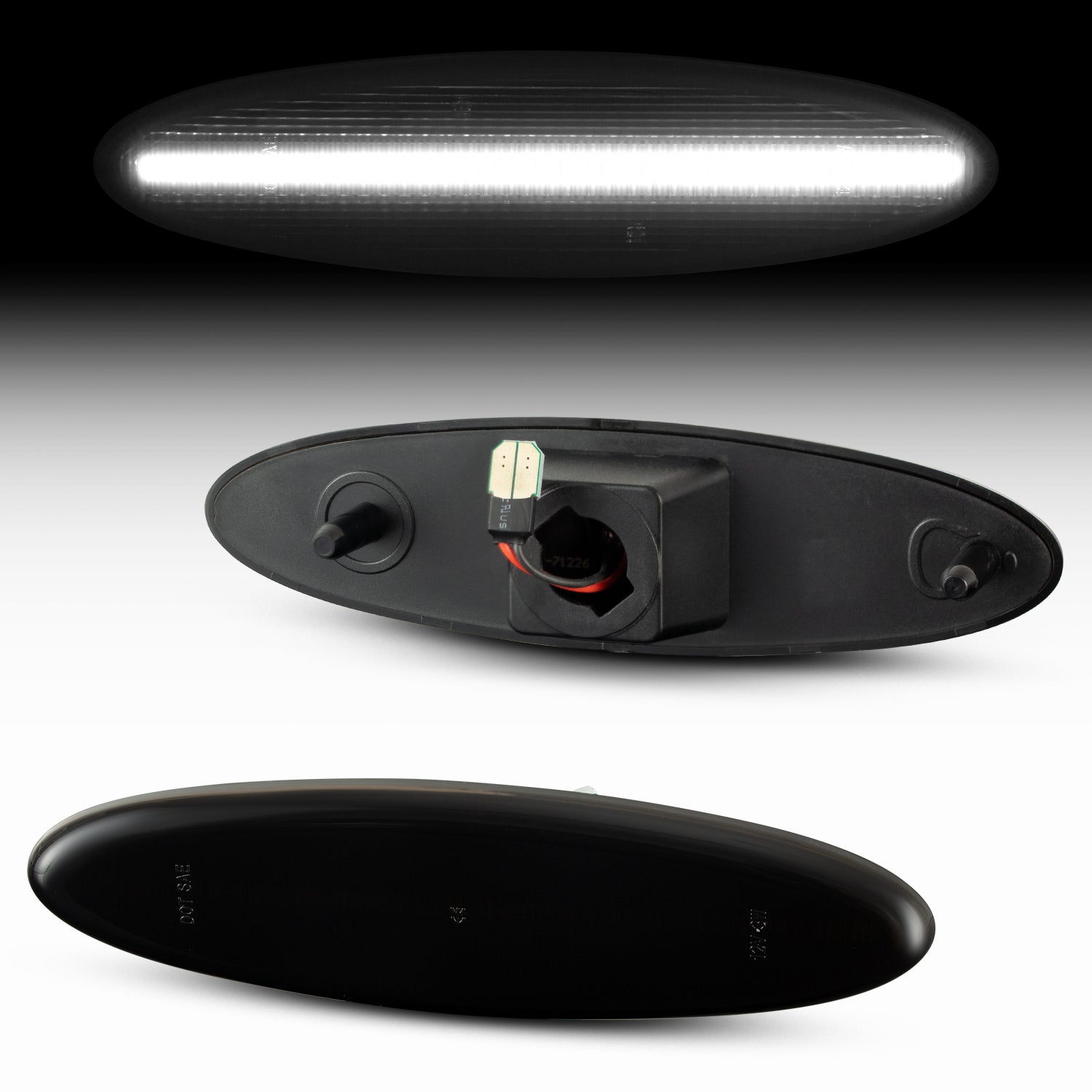 Auto Addict USA Smoked White Rear Marker Lights Corvette