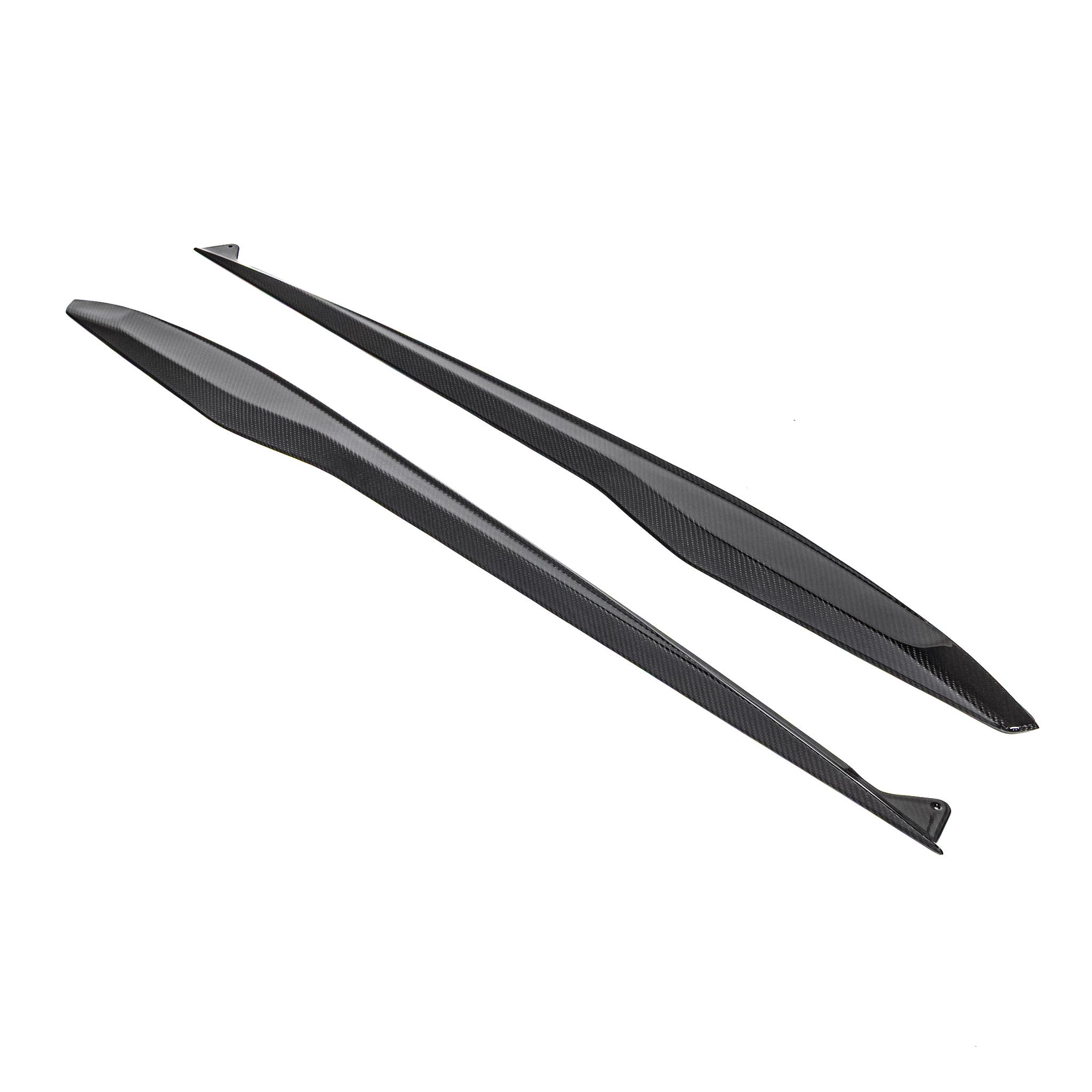 Chevrolet Corvette C8 Z06 E-Ray dry carbon fiber side skirts with gloss finish and CNC mold fitment