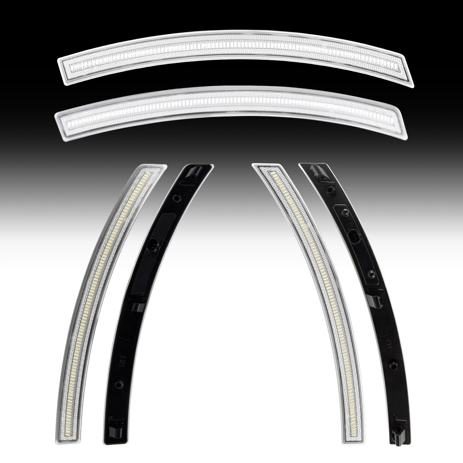 Clear white LED side marker lights for 2014–2019 Corvette C7 by Auto Addict USA