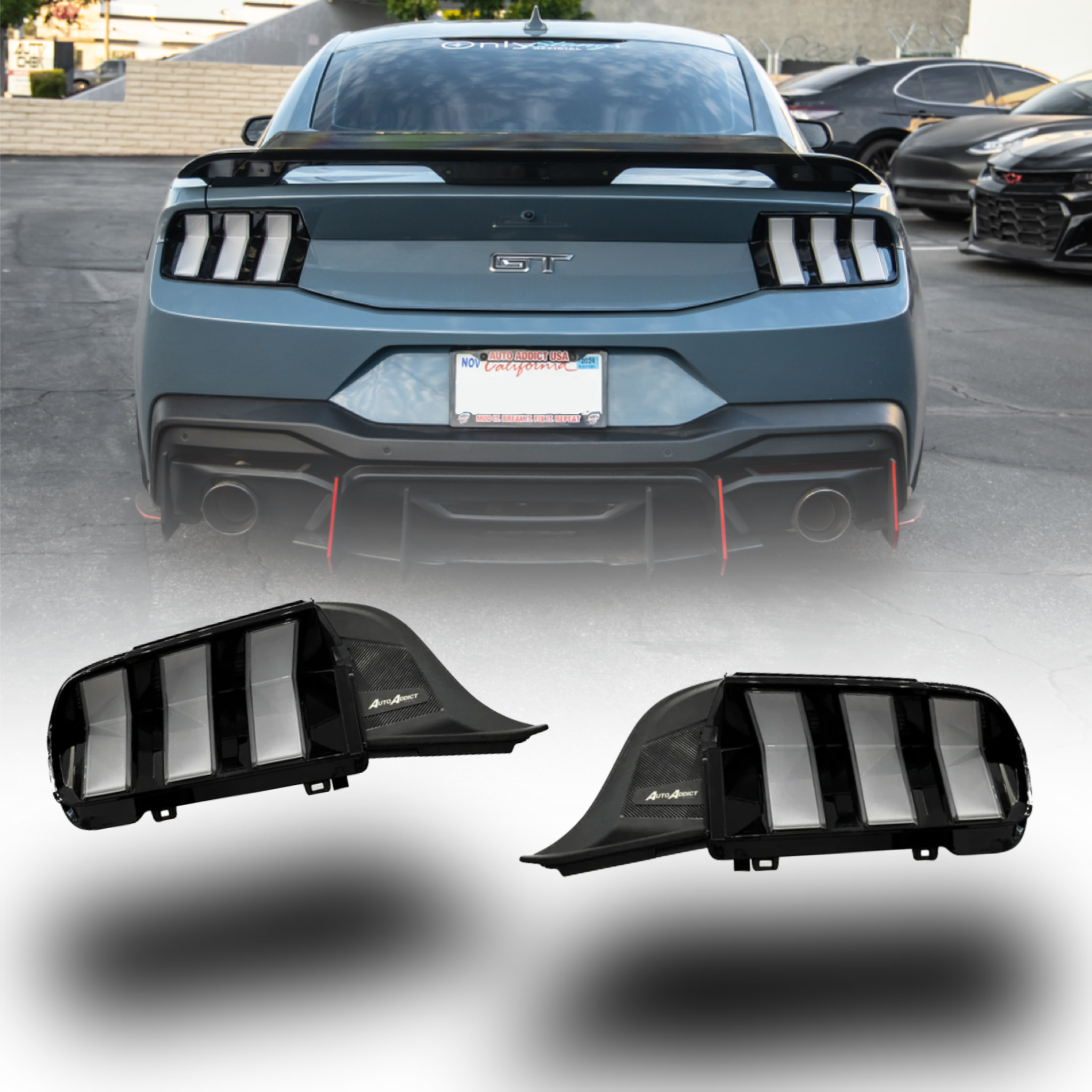 2024-2026 Mustang S650 Euro Style Taillights Amber Turn Signal Sequential
