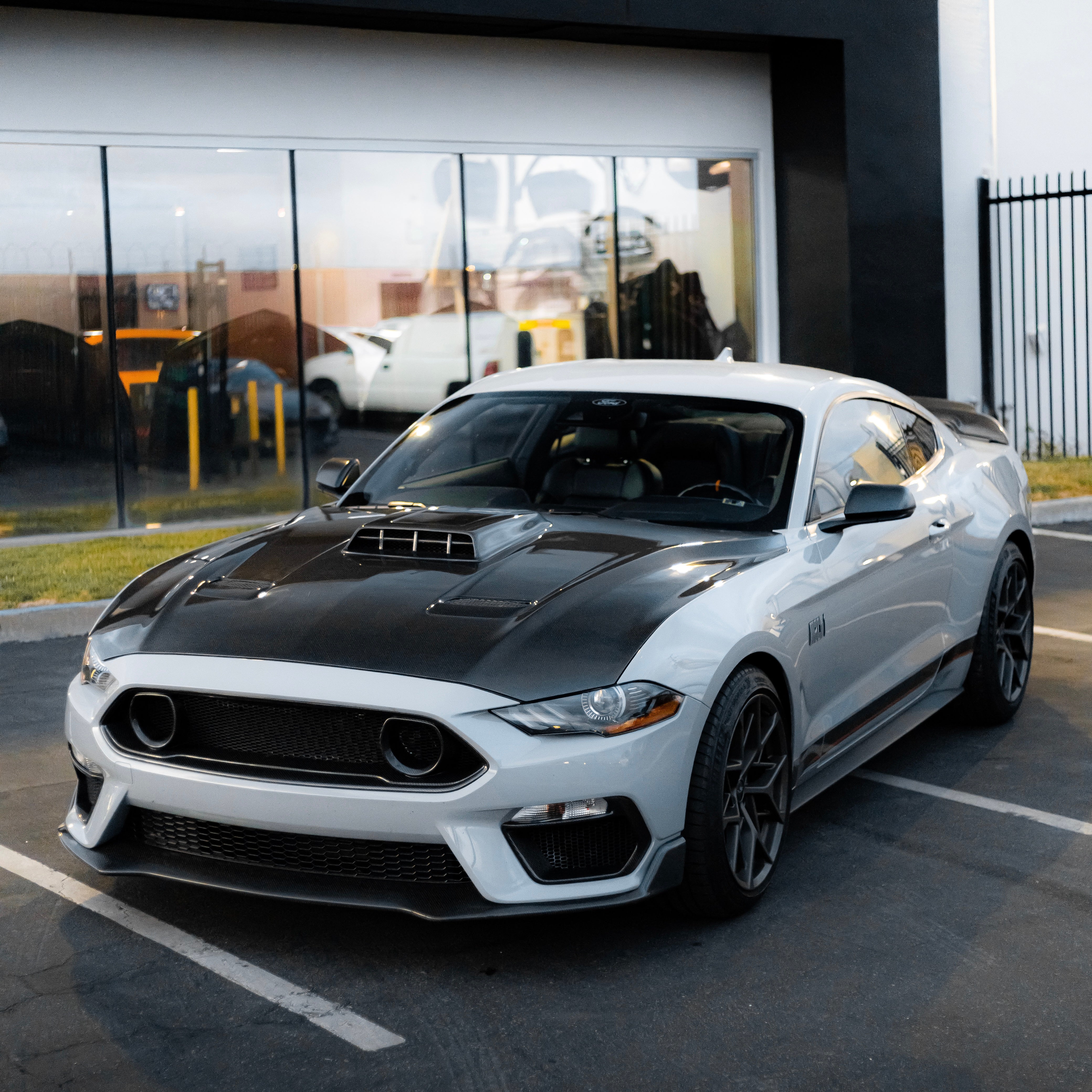2021-2022 Ford Mustang MACH 1 Double Sided Type-OE Carbon Fiber Hood