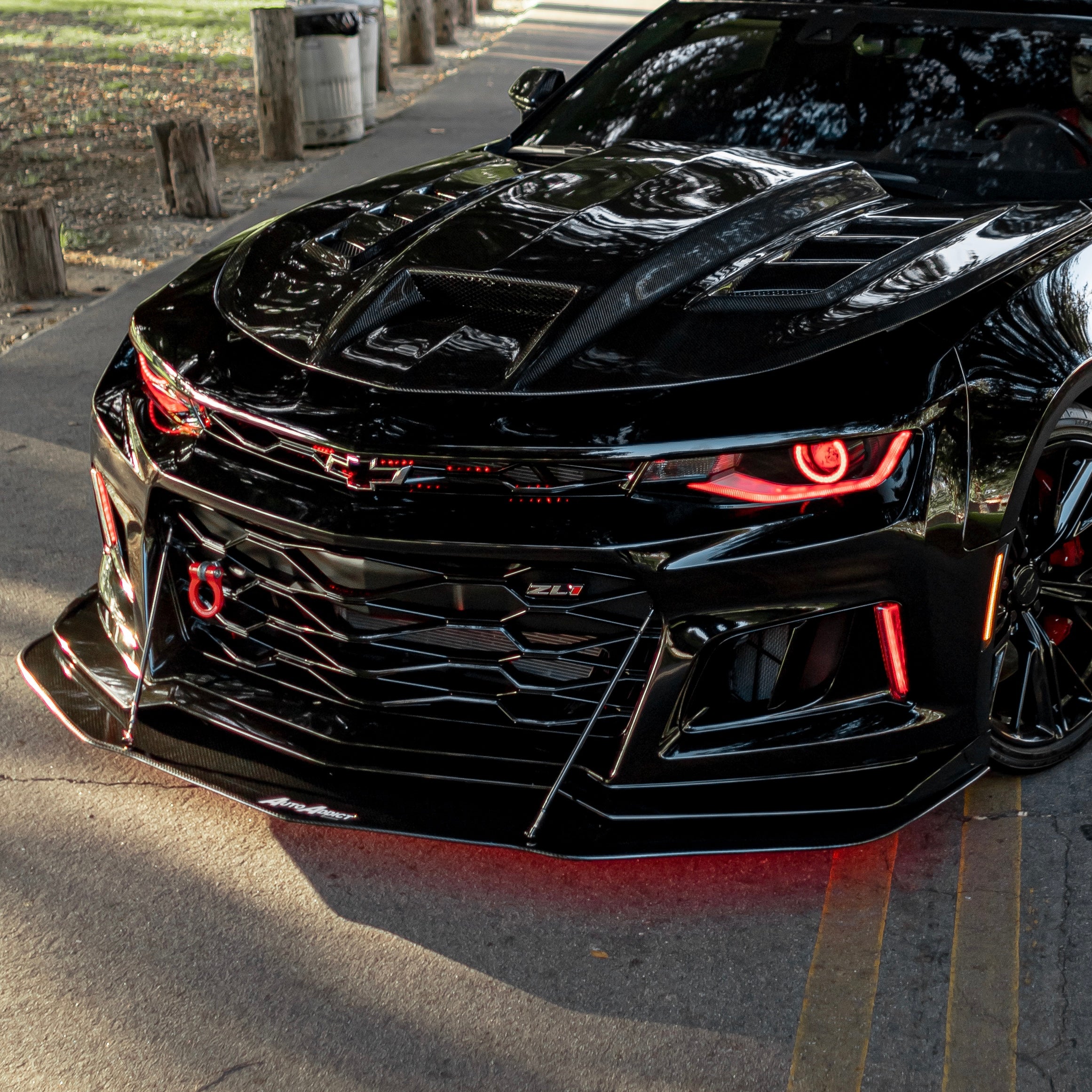 2017-2025 Chevy Camaro ZL1 Carbon Fiber Extension Splitter with Rods