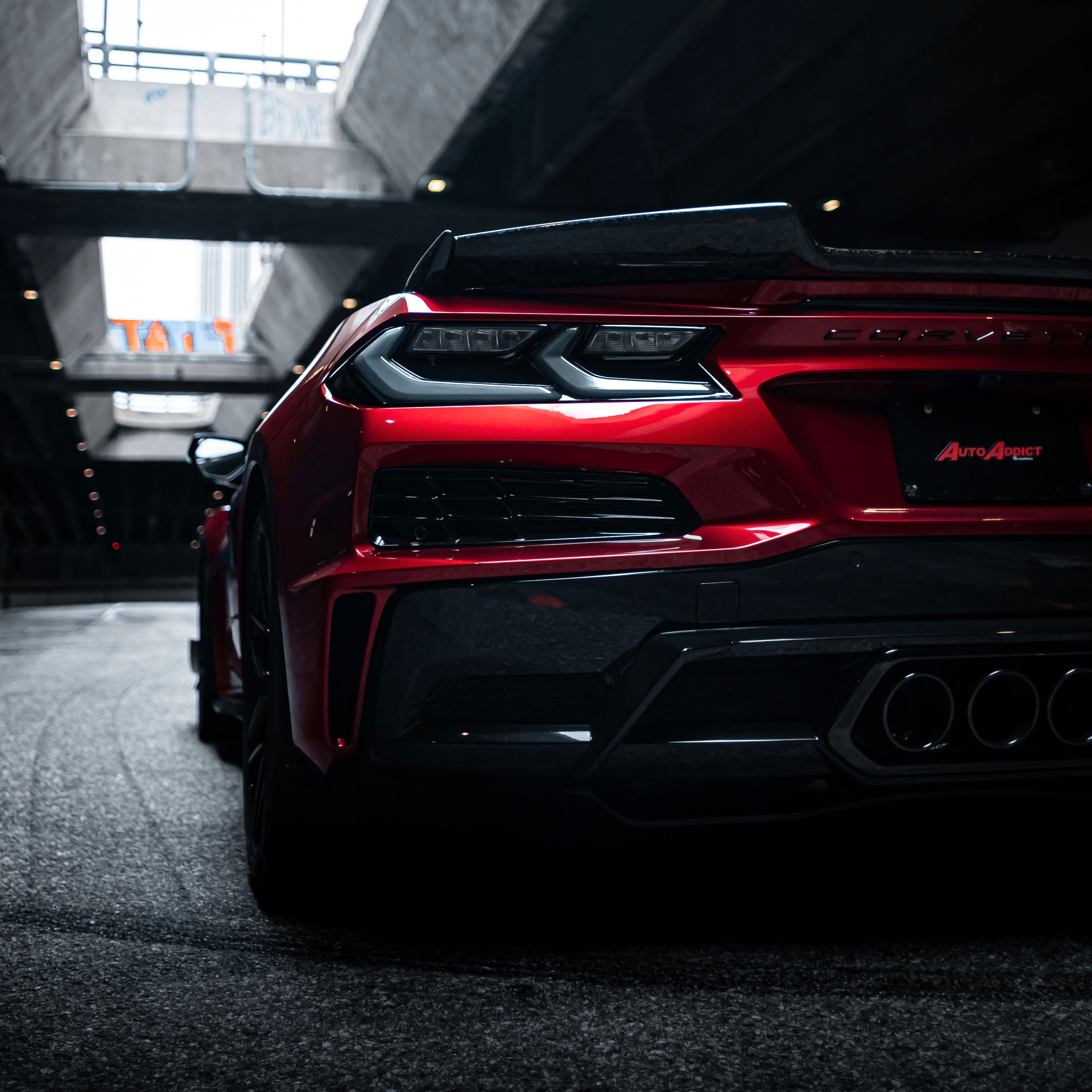 2020-2026 Corvette C8 Euro Smoke Style LED Taillights Amber Sequential Pair