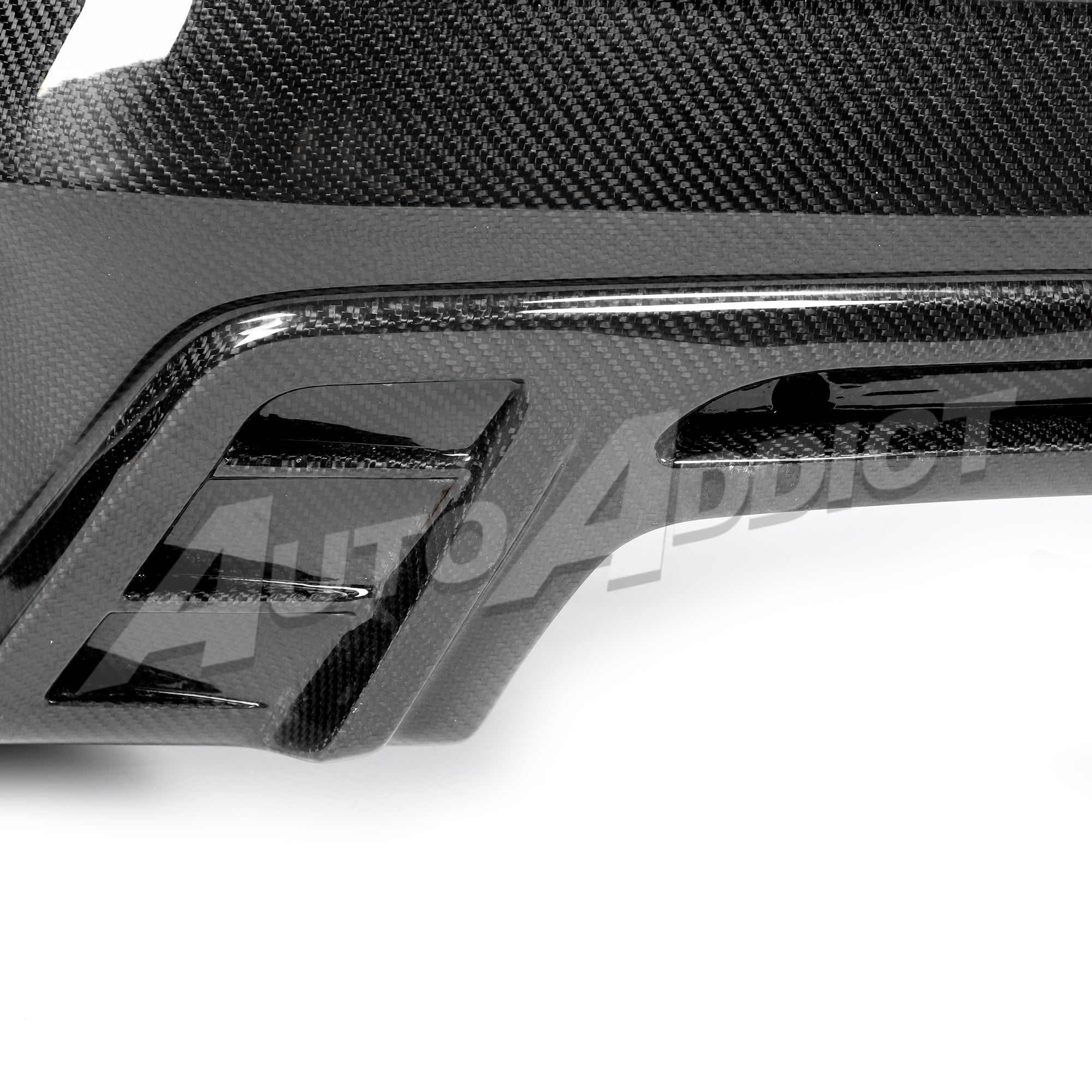 2019-2025 Camaro RS/SS/ZL1 Gloss Double Sided Carbon Fiber Rear Bumper w/Rear Diffuser Quad Tips 1pc