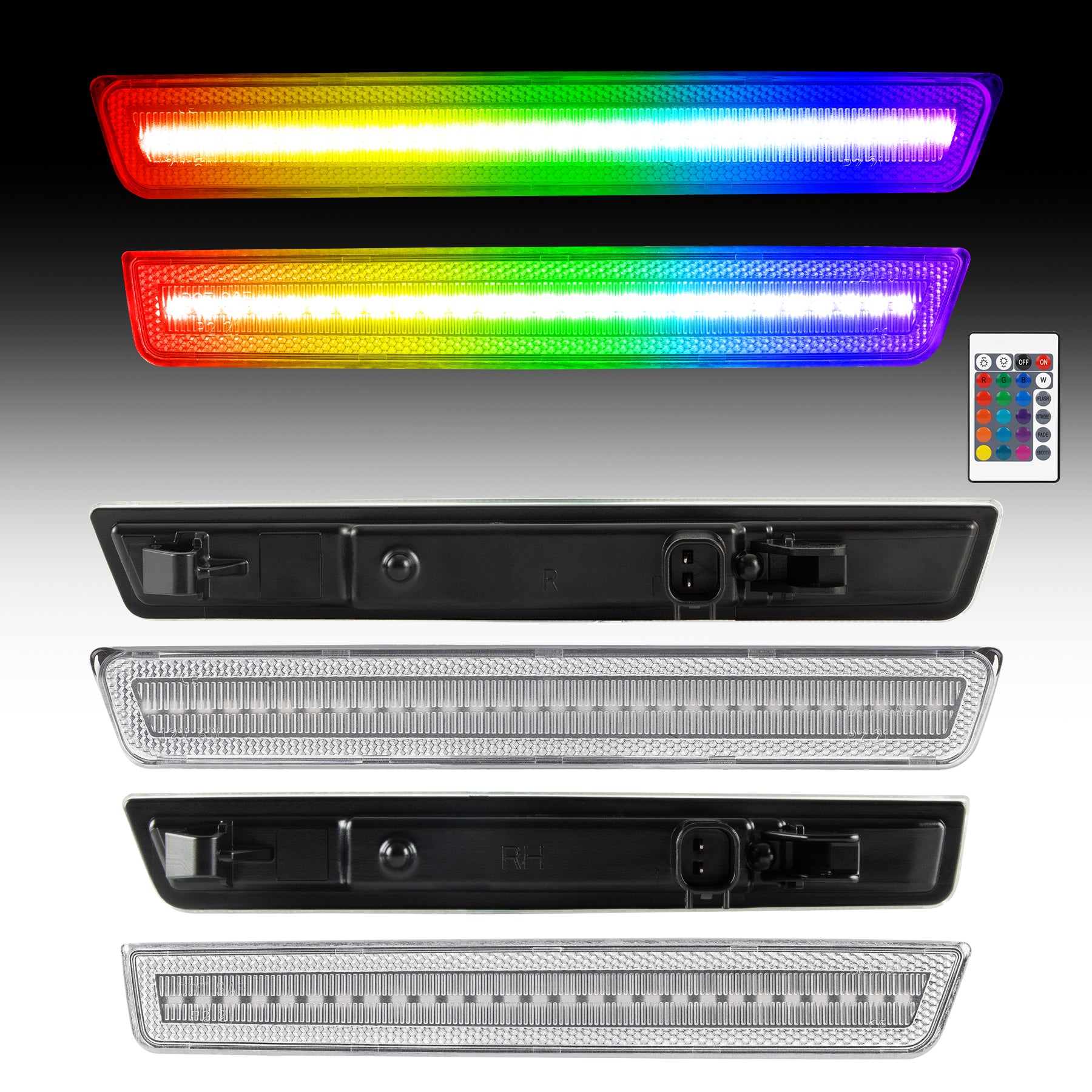 2015-2024 Dodge Challenger RGB Clear LED Side Markers