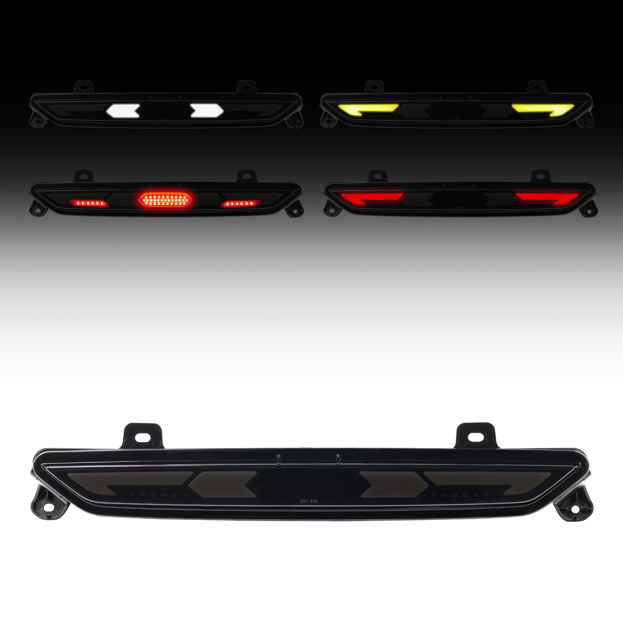 2024-2026 Mustang S650 Rear Diffuser Reverse Light LED Smoke Lens