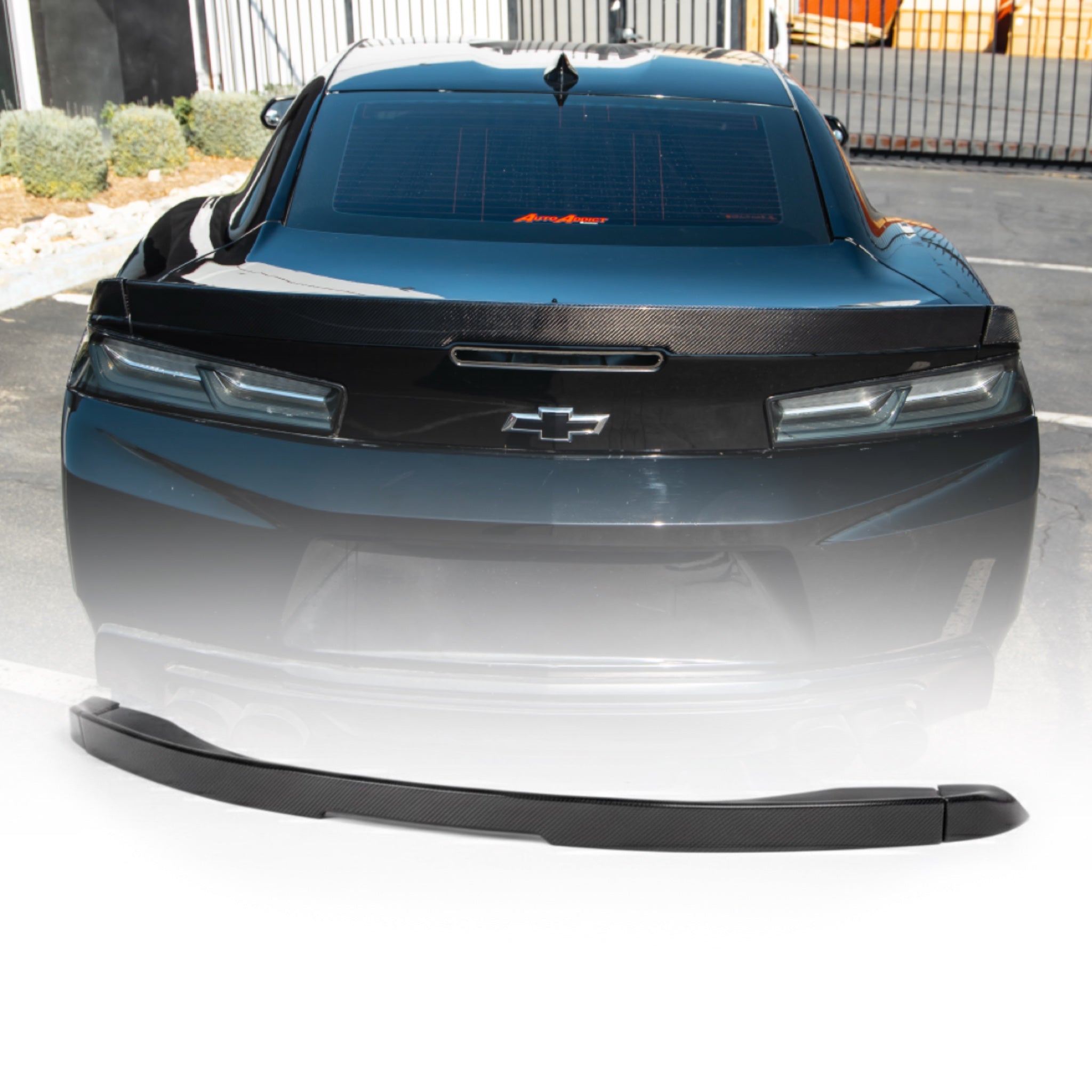 2016-2025 Chevy Camaro Type-SS 1LE Gloss Carbon Fiber 3pc Rear Spoiler