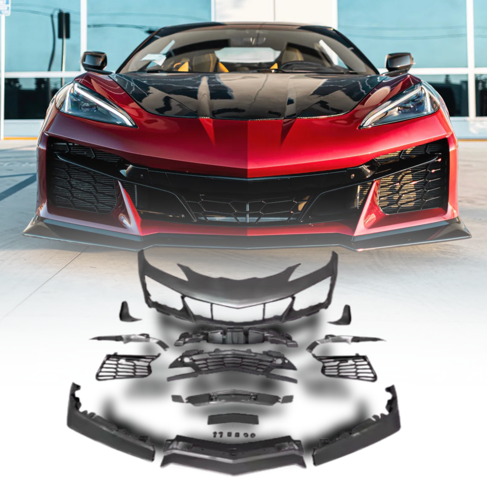2020-2024 Corvette C8 Z06 Body Kit For Stingray | Front Bumper 2020-2024 Corvette C8 Z06 Body Kit For Stingray | Front Bumper