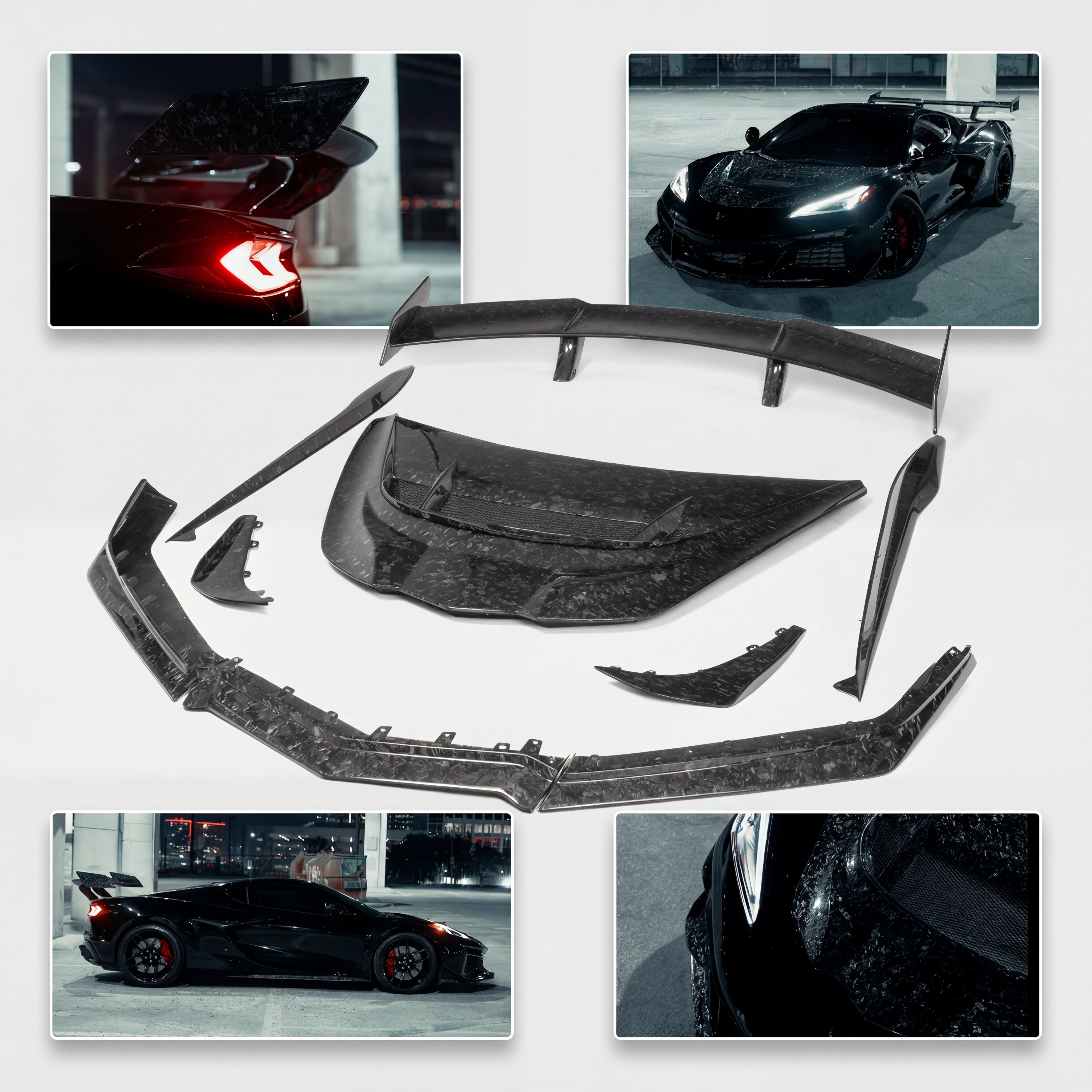 2020-2026 Corvette C8 Quiet Racing ZR1 ZTK Forged Carbon Fiber Aero Ki