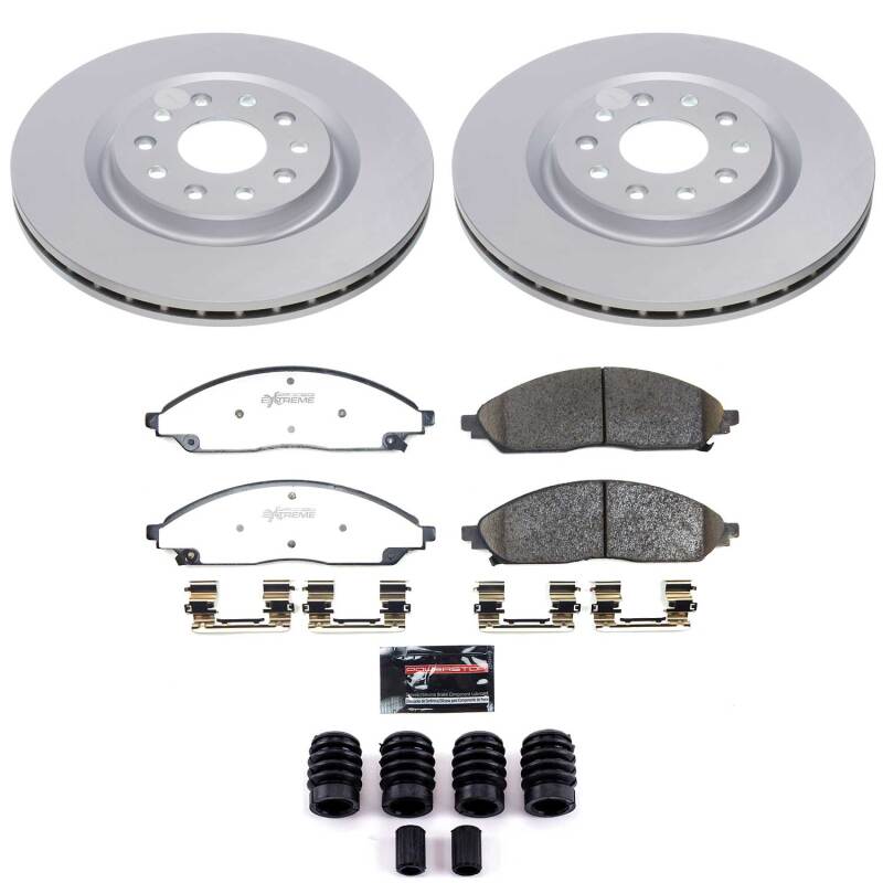 Power Stop 20-25 Chrysler Pacifica Front Z36 Coated Truck & Tow Brake Kit