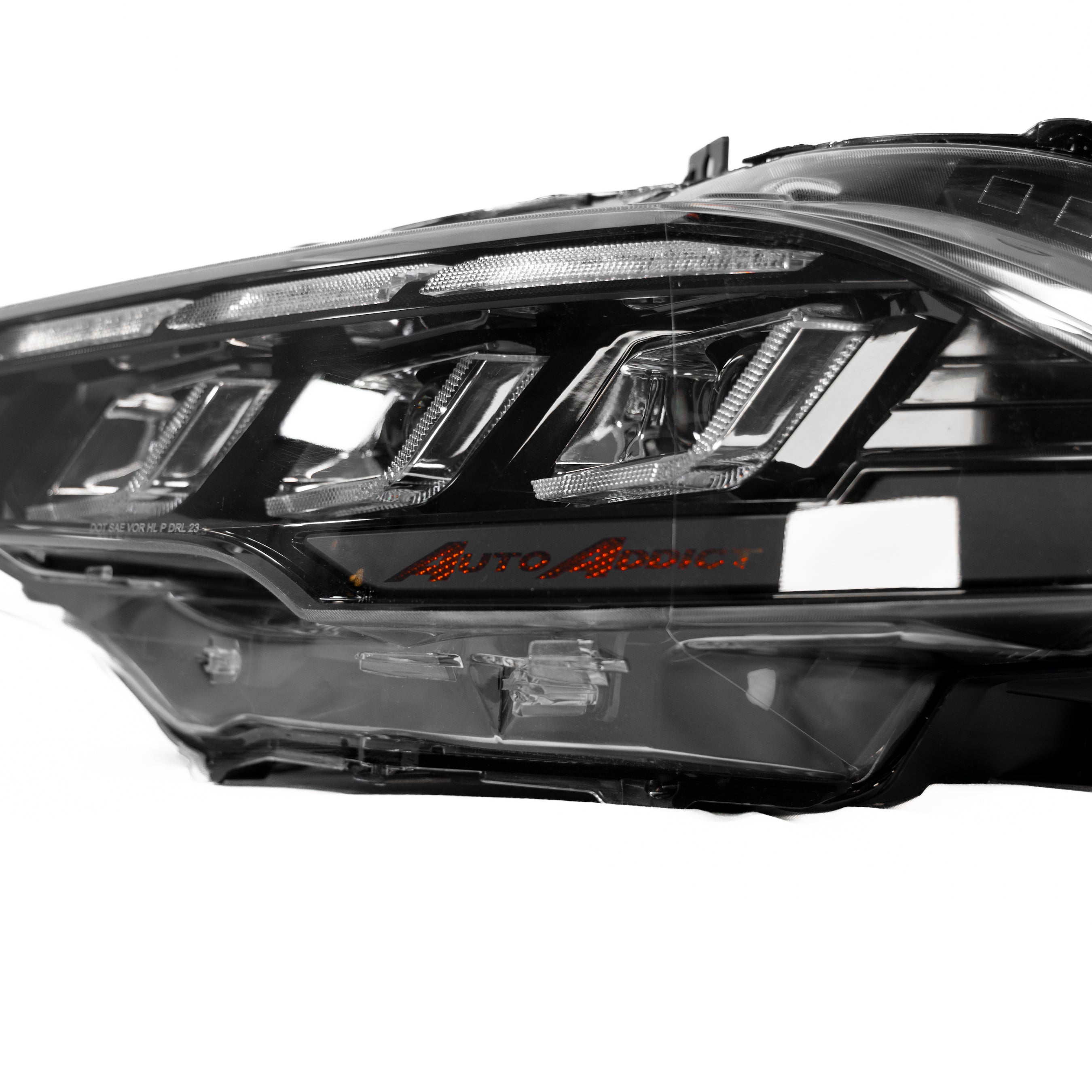 2018-2023 Ford Mustang Projector Headlights S650 Style LED Amber Sequential Turn Signals