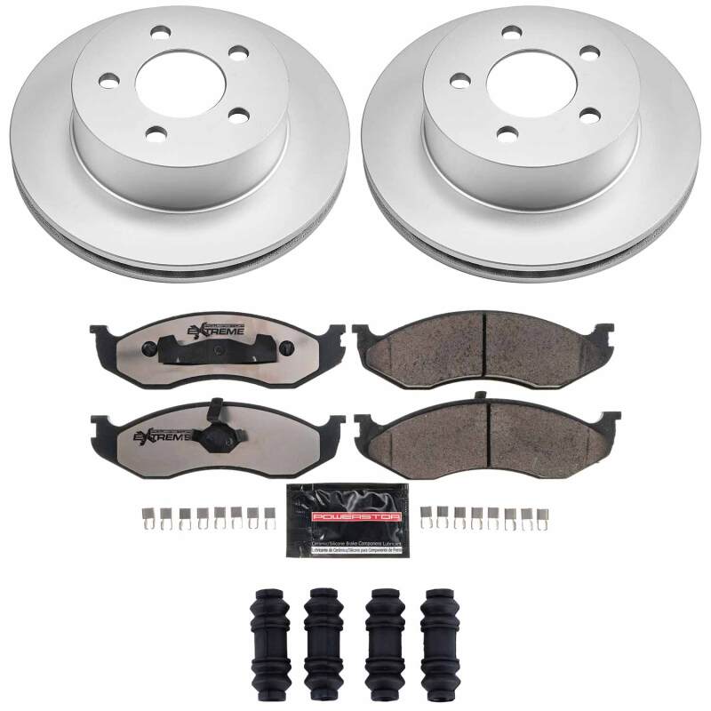 Power Stop 99-01 Jeep Cherokee Front Z36 Coated Truck & Tow Brake Kit