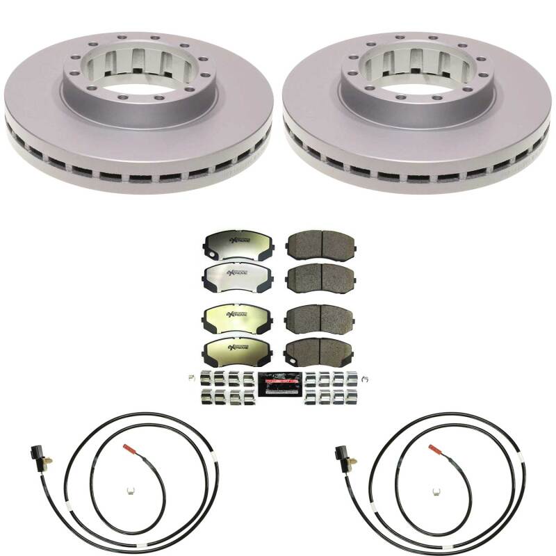 Power Stop 2005 Mitsubishi Fuso FE120 Rear Z36 Coated Truck & Tow Brake Kit