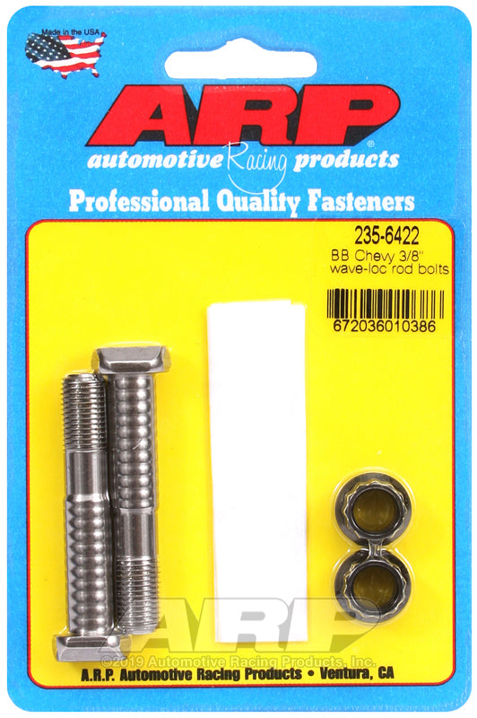 ARP BB Chevy 3/8in pro wave-loc 2pk rod bolt kit