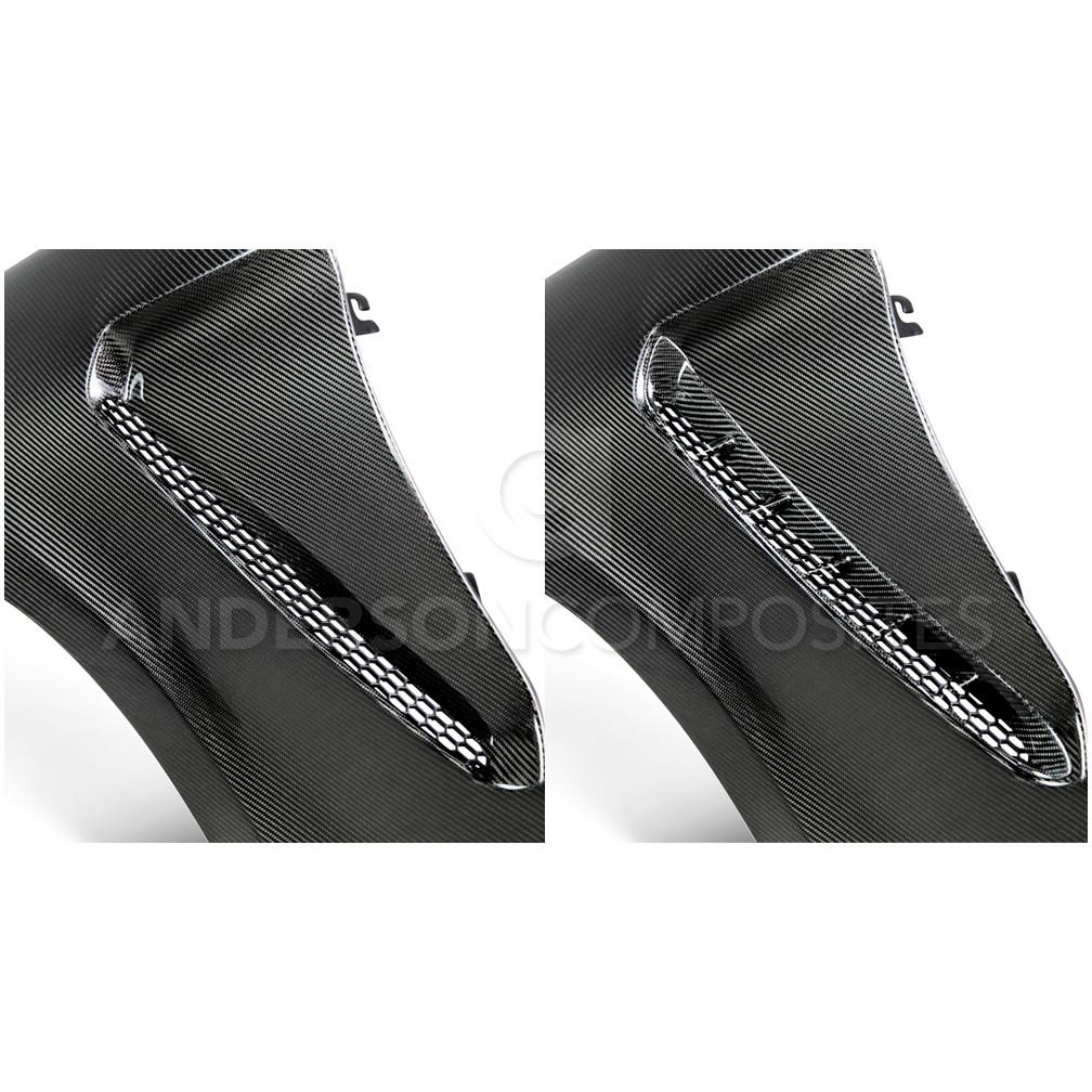 2015-2017 Mustang GT350 Style Carbon Fiber Front Fenders (Pair)