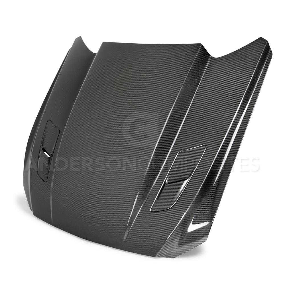 2015-2017 MUSTANG DOUBLE SIDED CARBON FIBER 3" COWL HOOD