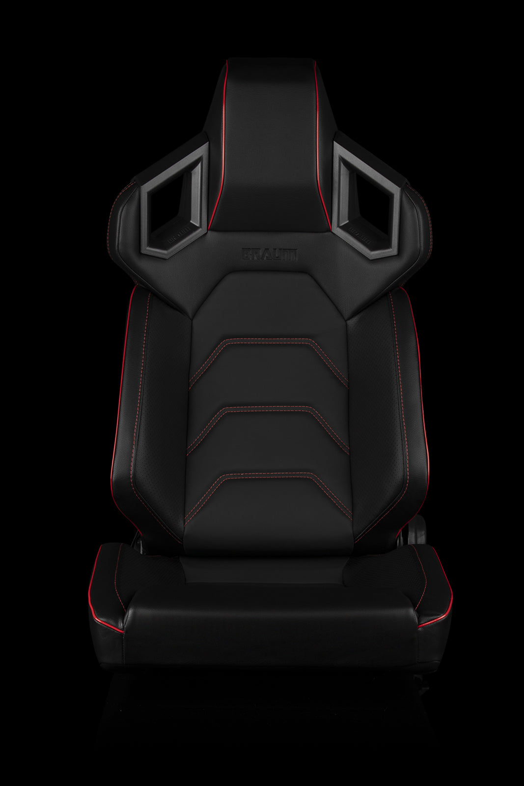 ASIENTOS DE CARRERAS UNIVERSALES BRAUM SERIE ALPHA-X (COSTURAS ROJAS | VERSIÓN DE BASE BAJA) – PAR