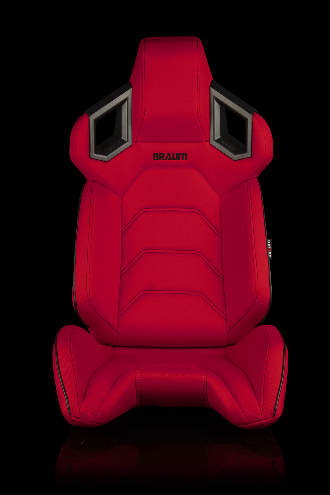 ASIENTOS DE CARRERAS UNIVERSALES BRAUM SERIE ALPHA-X (TELA ROJA) – PAR