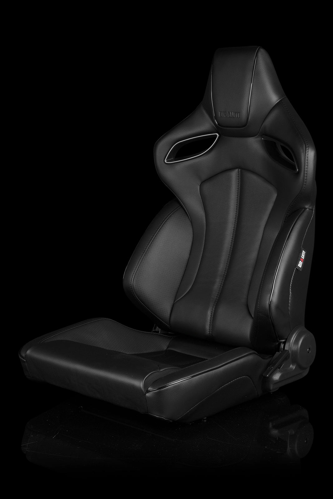 ASIENTOS DE CARRERAS SERIE BRAUM ORUE UNIVERSALES (CUERO SINTÉTICO NEGRO) – PAR