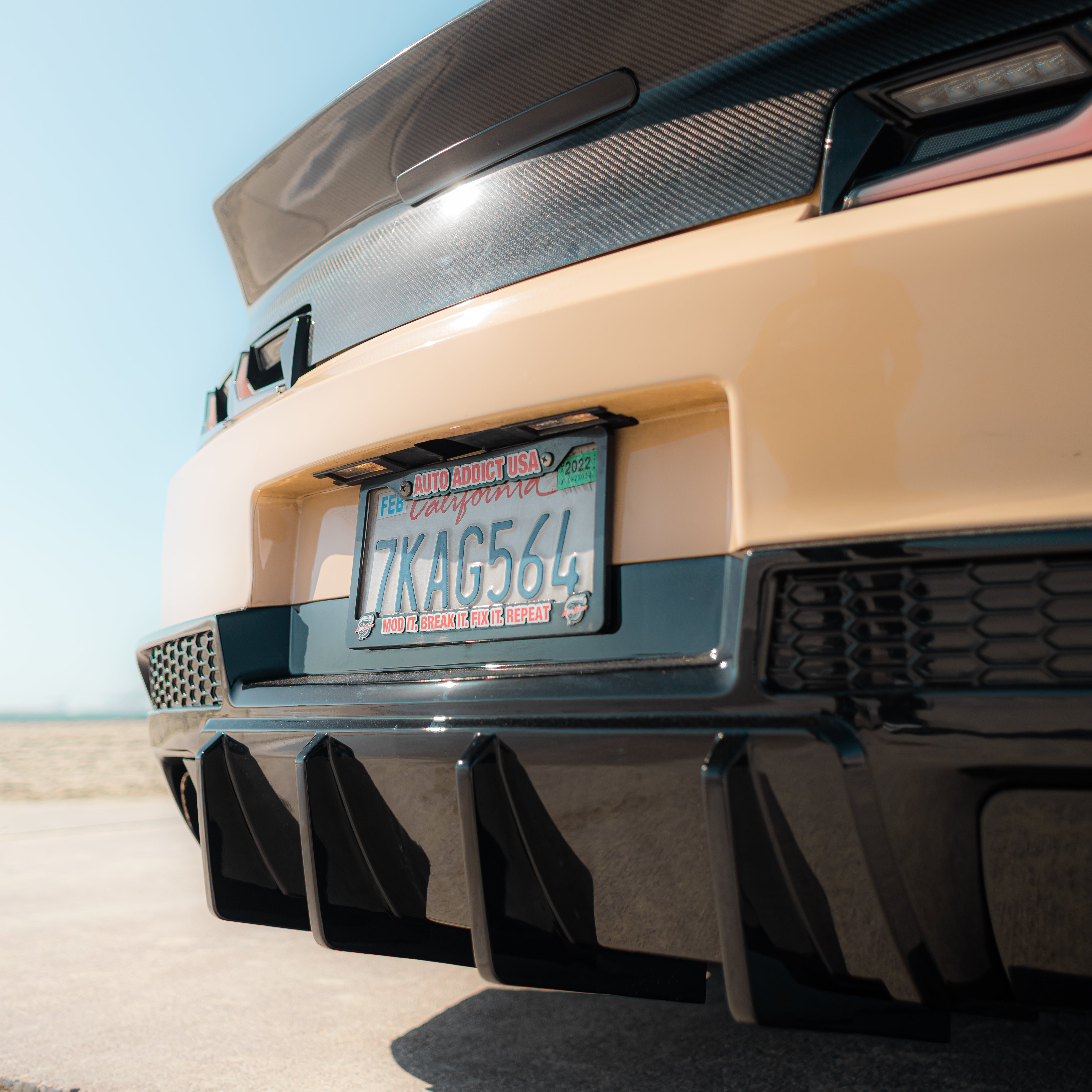 Difusor trasero con punta cuádruple o simple de aletas de tiburón estilo Evo para Chevy Camaro 2014-2015