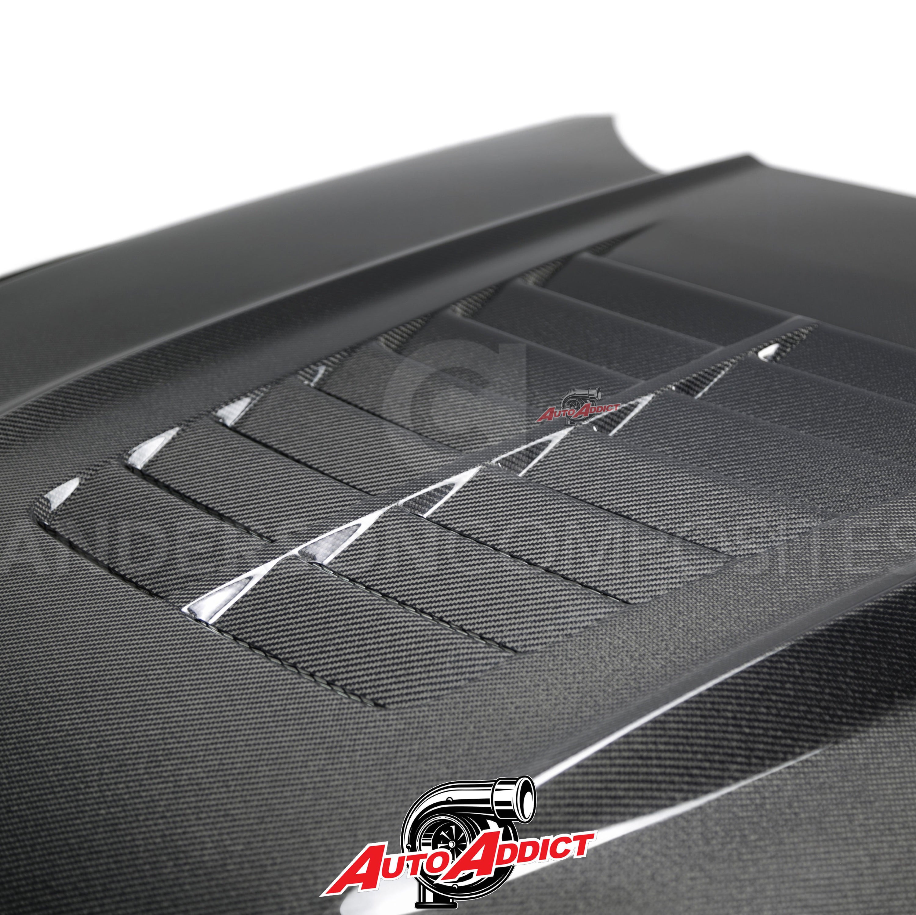 2015-2017 Ford Mustang Double Sided GT500 Full Carbon Fiber Hood