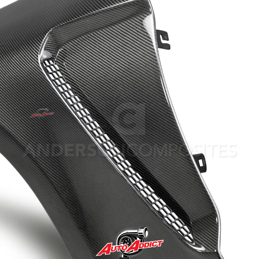 2018-2023 Ford Mustang GT350 Style Carbon Fiber Fenders (Pair)
