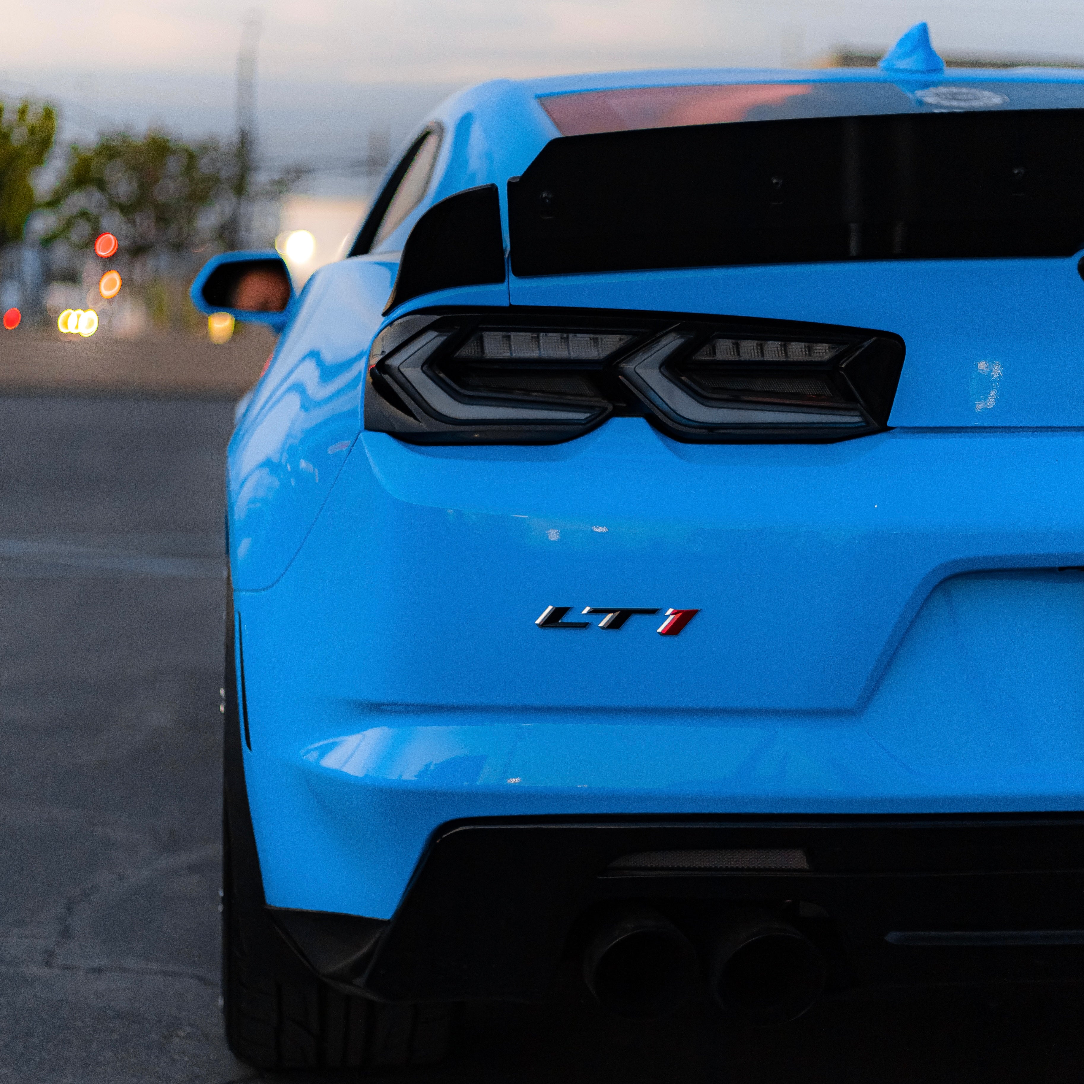 2019-2025 CHEVY CAMARO UMBRA LED TAILLIGHTS GLOSS BLACK/SMOKE LENS