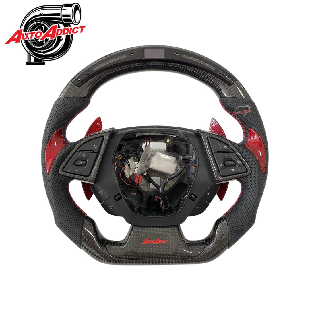 Volante de fibra de carbono personalizado para Chevy Camaro 2016-2024